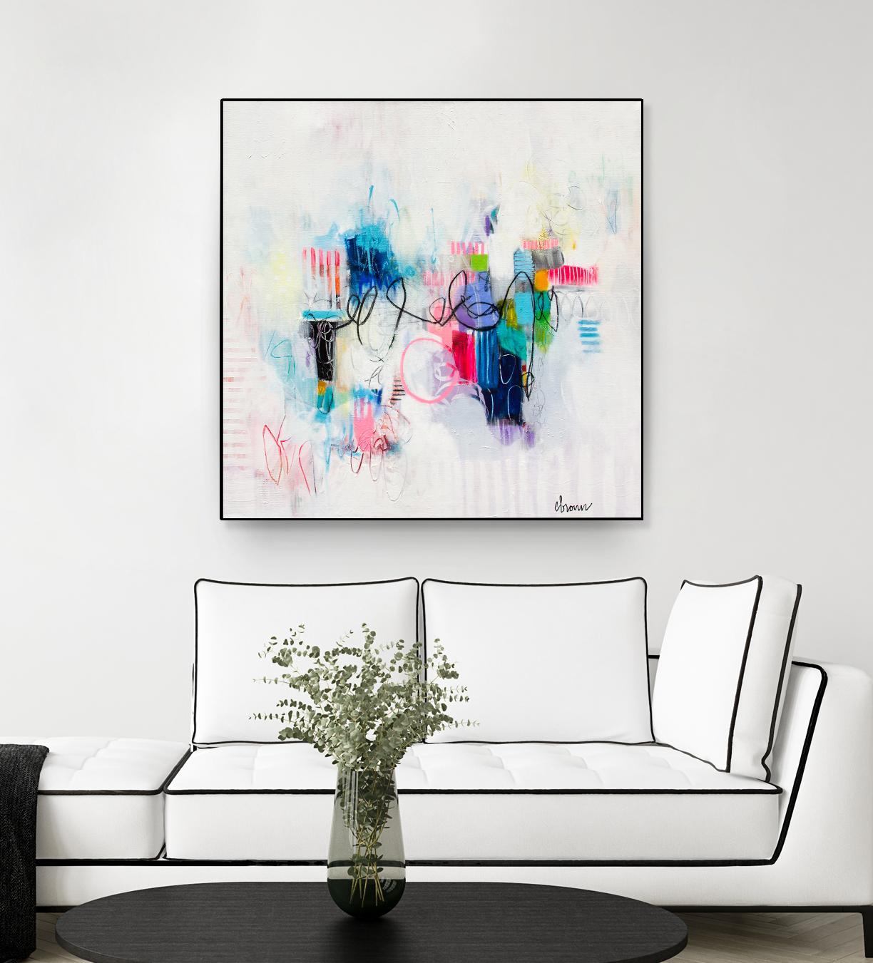 Possibilities of the Heart by Cynthia Anne Brown on GIANT ART - pink,blue abstracts, contemporary