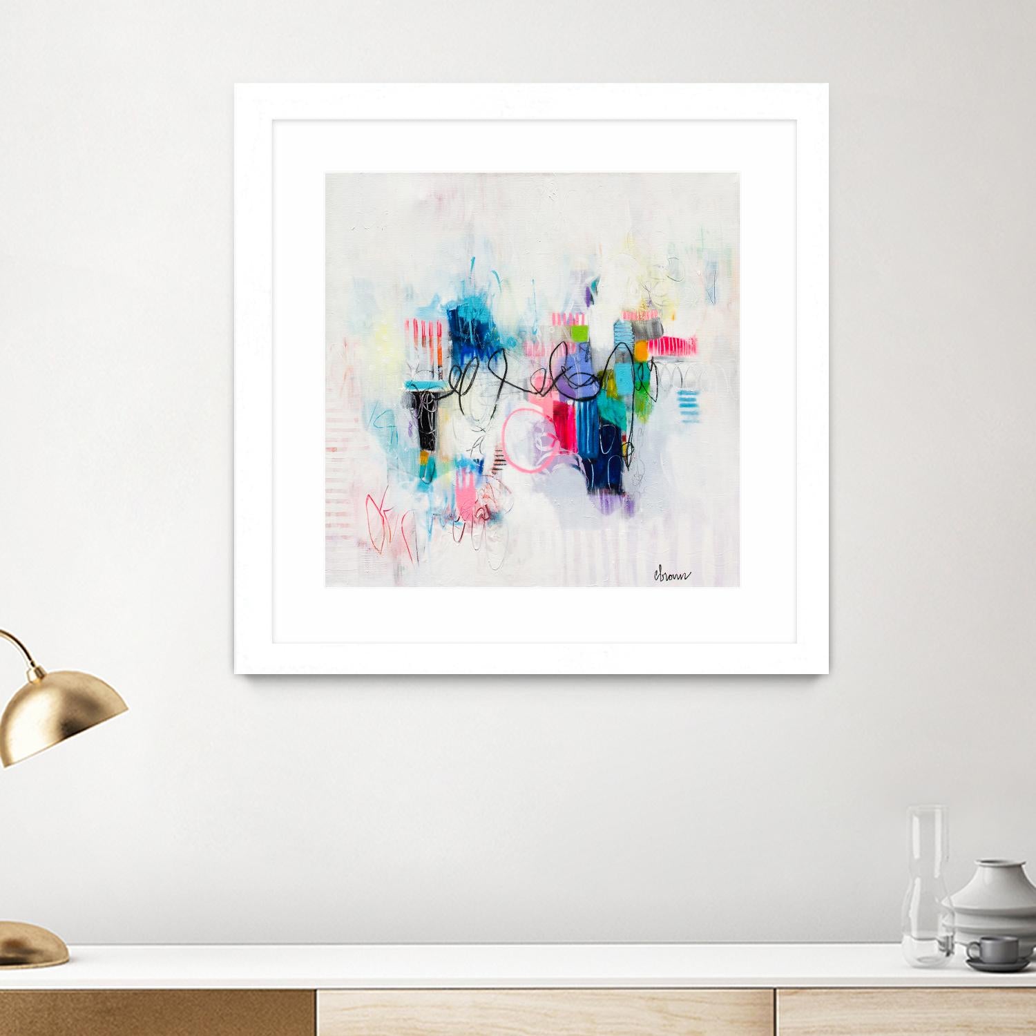 Possibilities of the Heart by Cynthia Anne Brown on GIANT ART - pink,blue abstracts, contemporary