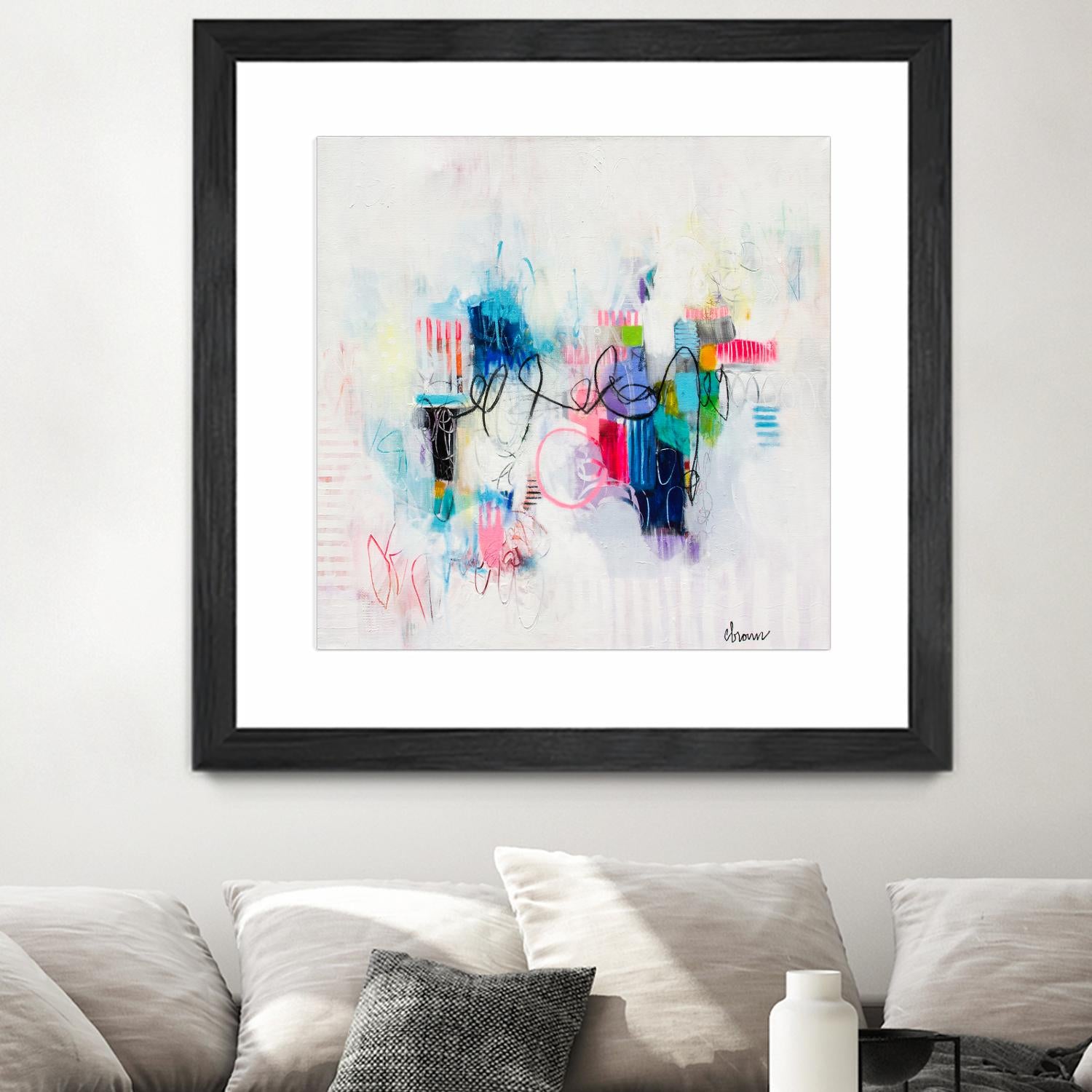 Possibilities of the Heart by Cynthia Anne Brown on GIANT ART - pink,blue abstracts, contemporary
