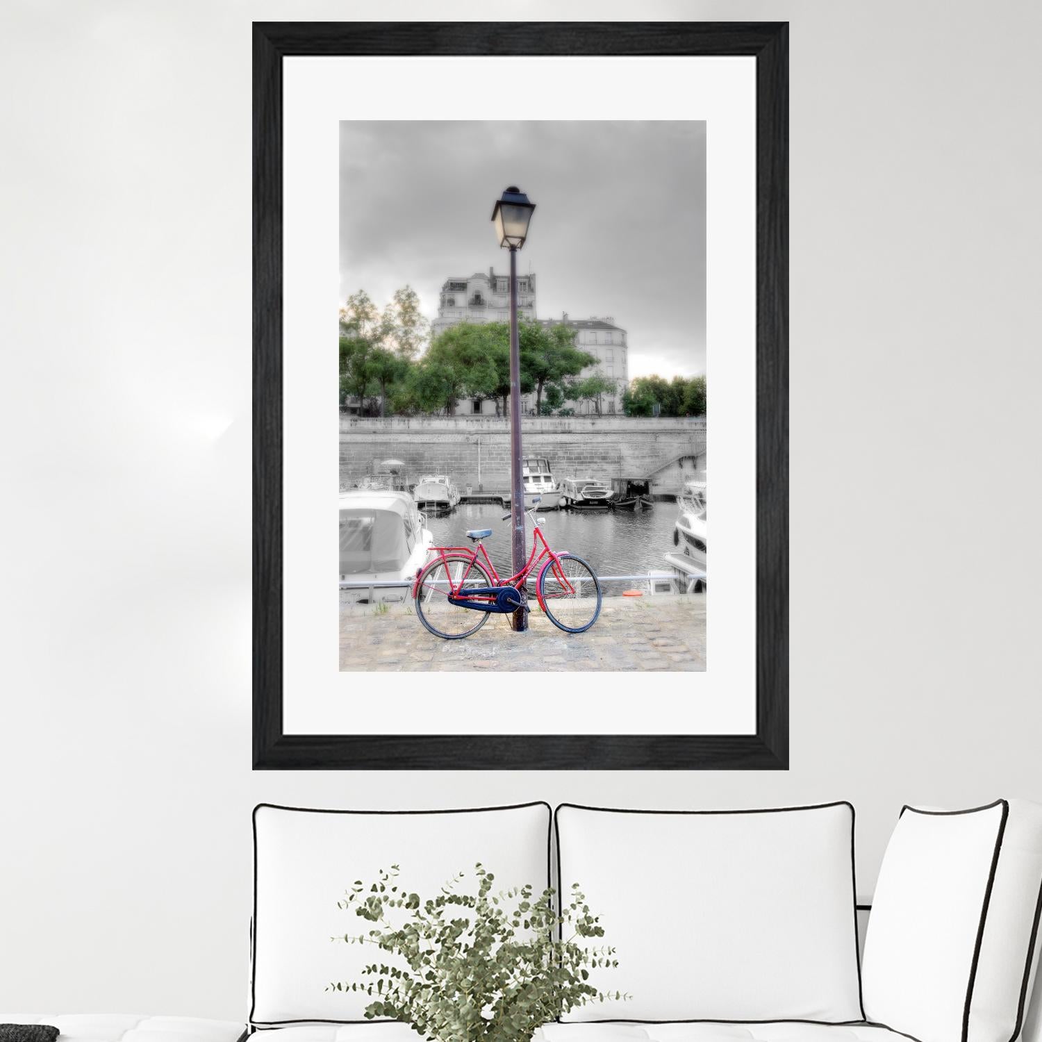 Bicycle St Martin Canal #1 by Alan Blaustein on GIANT ART - multicolor photography; landscapes; people/places