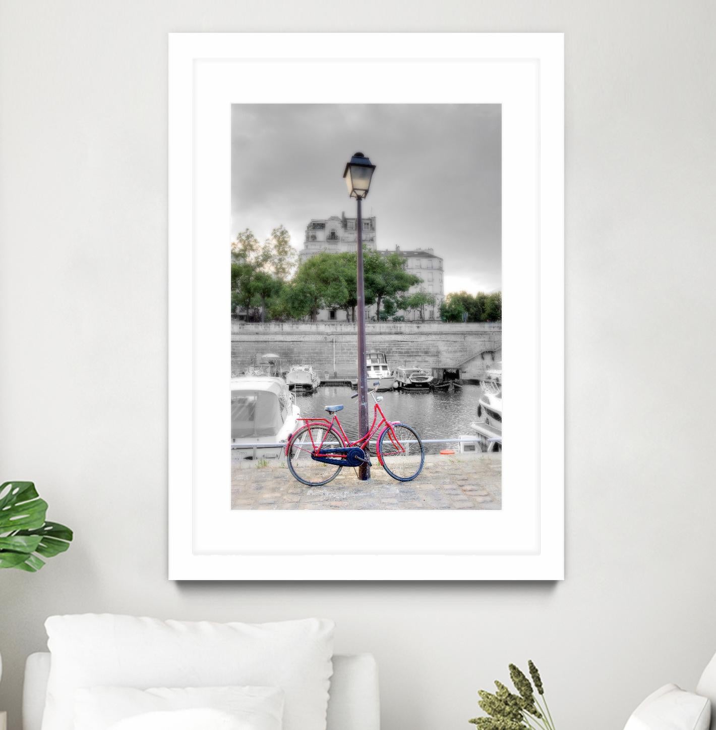 Bicycle St Martin Canal #1 by Alan Blaustein on GIANT ART - multicolor photography; landscapes; people/places