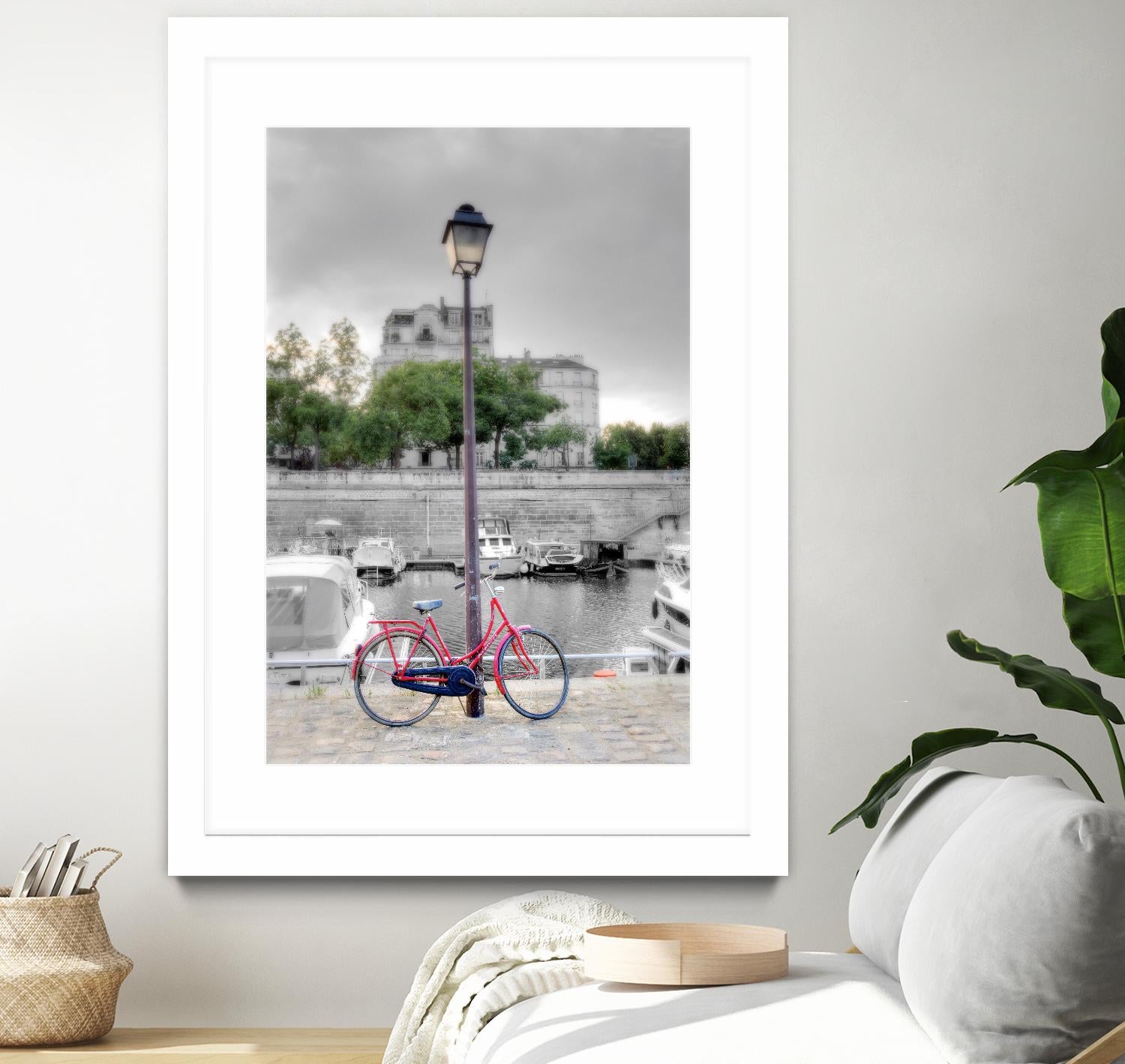 Bicycle St Martin Canal #1 by Alan Blaustein on GIANT ART - multicolor photography; landscapes; people/places