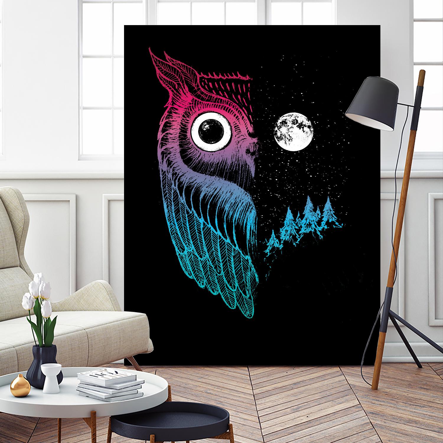 Night Owl by Michael Buxton on GIANT ART - multicolor urban/pop surrealism; contemporary; animals