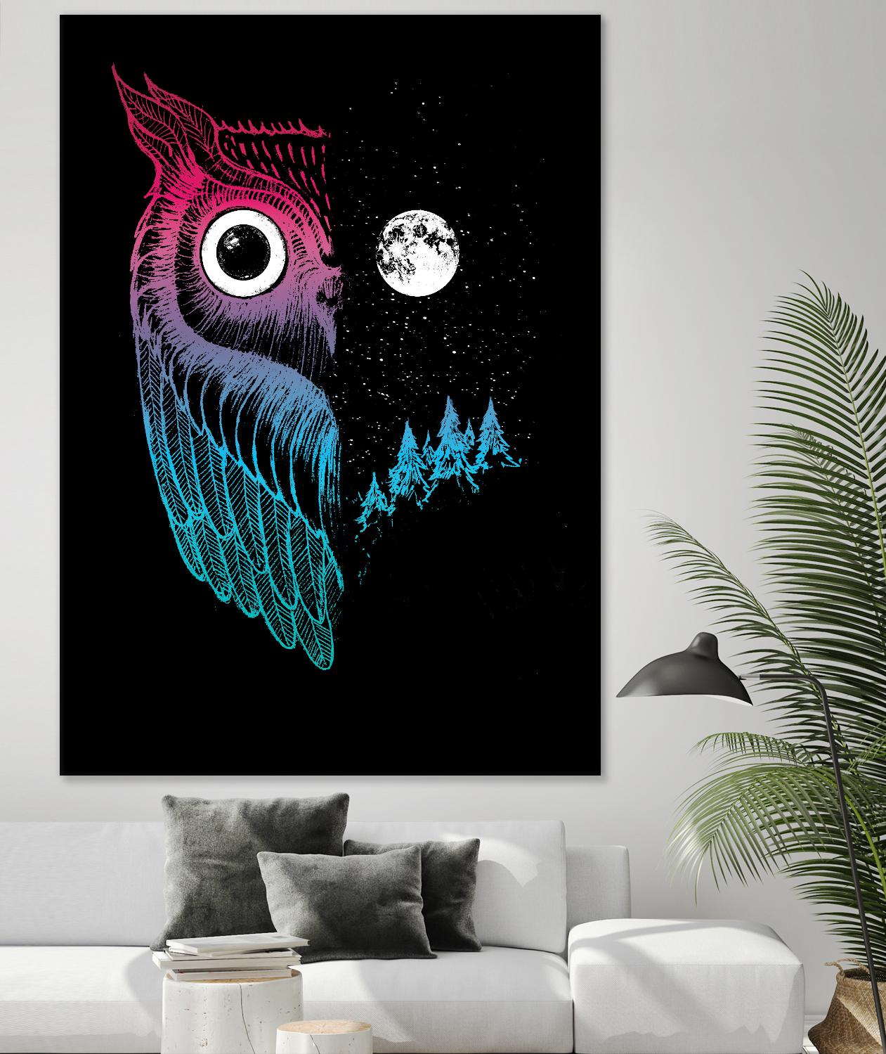 Night Owl by Michael Buxton on GIANT ART - multicolor urban/pop surrealism; contemporary; animals