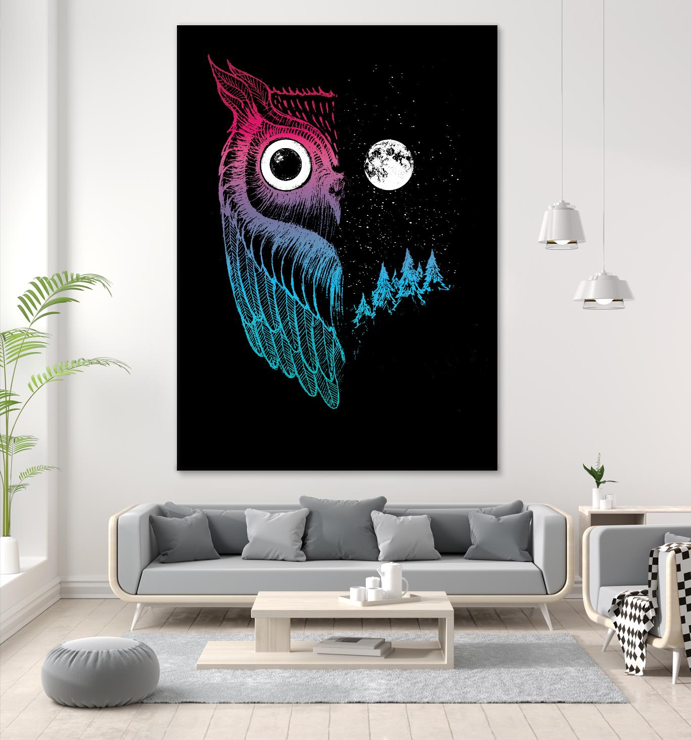 Night Owl by Michael Buxton on GIANT ART - multicolor urban/pop surrealism; contemporary; animals