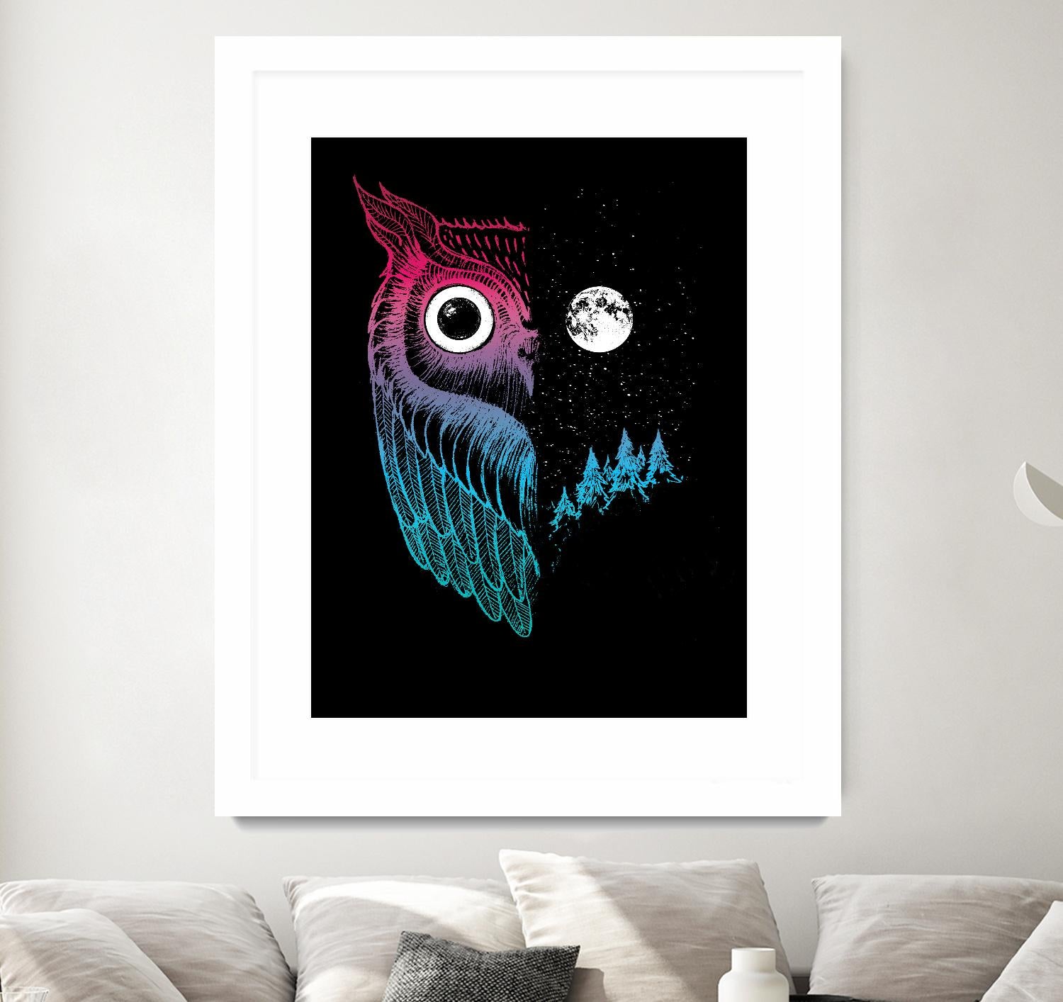 Night Owl by Michael Buxton on GIANT ART - multicolor urban/pop surrealism; contemporary; animals