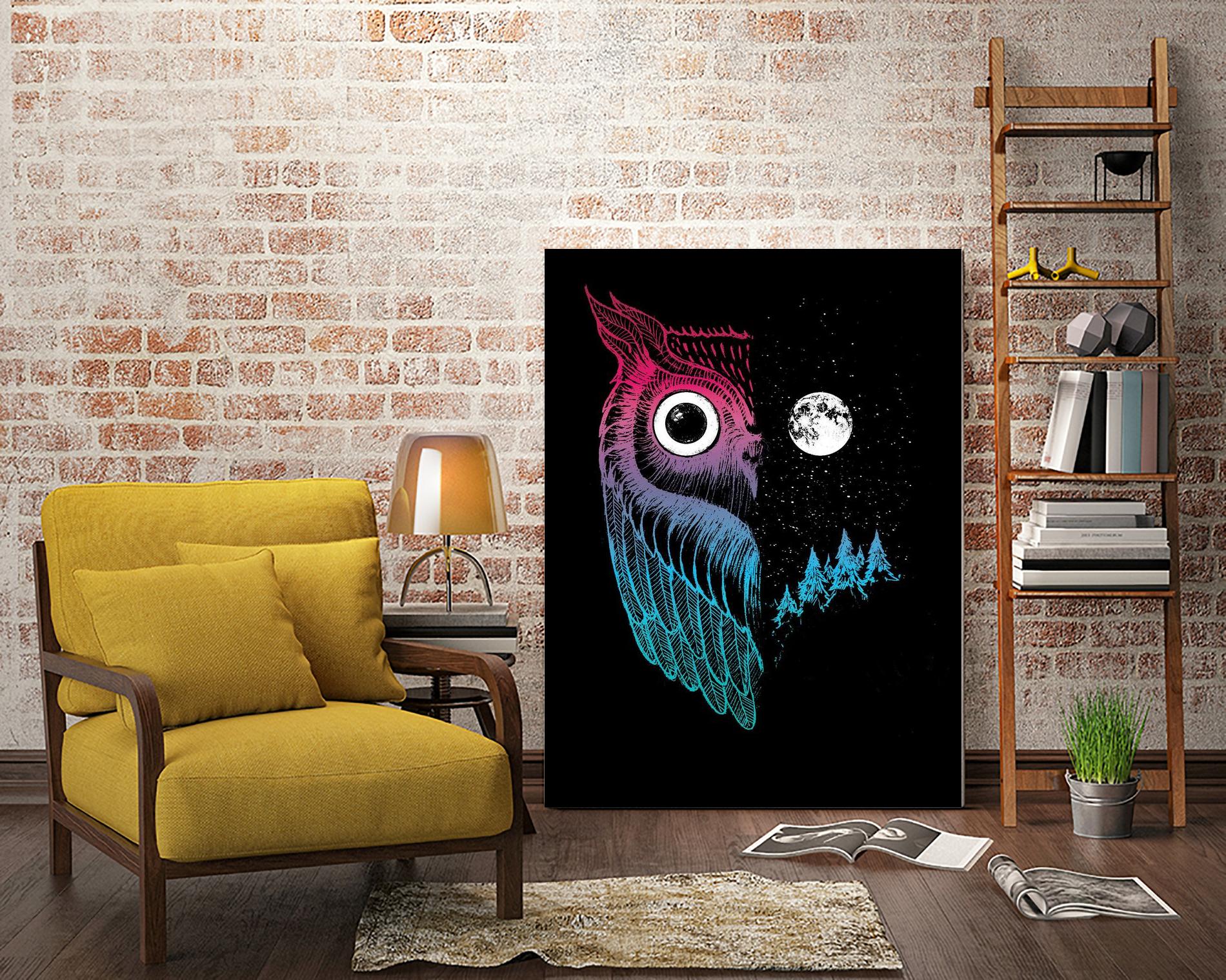 Night Owl by Michael Buxton on GIANT ART - multicolor urban/pop surrealism; contemporary; animals