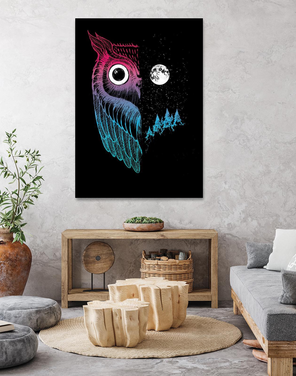 Night Owl by Michael Buxton on GIANT ART - multicolor urban/pop surrealism; contemporary; animals