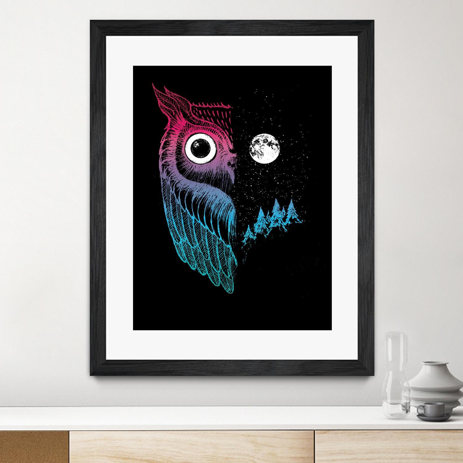 Night Owl by Michael Buxton on GIANT ART - multicolor urban/pop surrealism; contemporary; animals