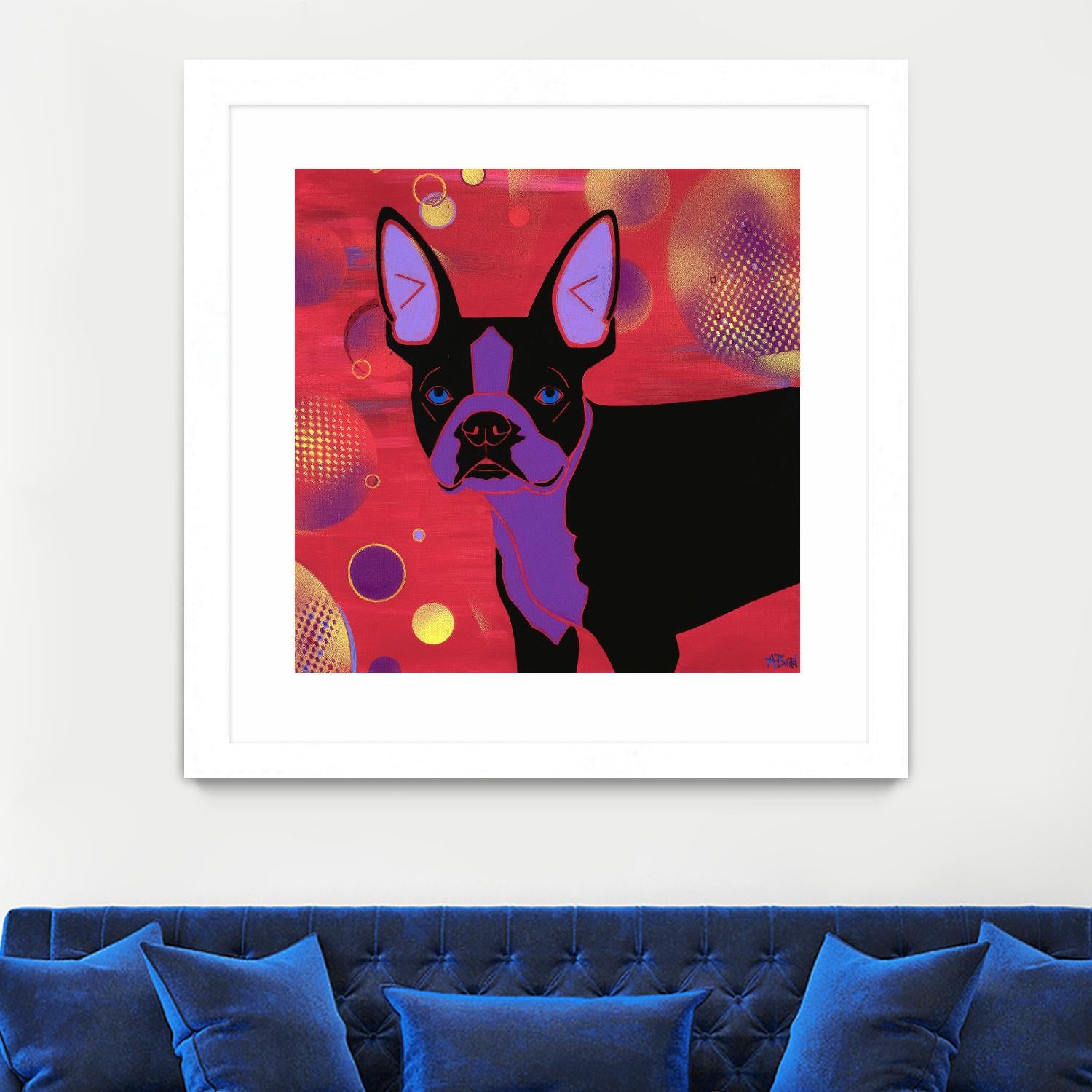 Bubbly Boston by Angela Bond on GIANT ART - multicolor animals; contemporary