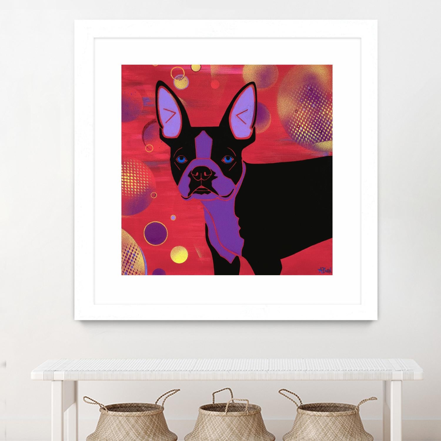 Bubbly Boston by Angela Bond on GIANT ART - multicolor animals; contemporary