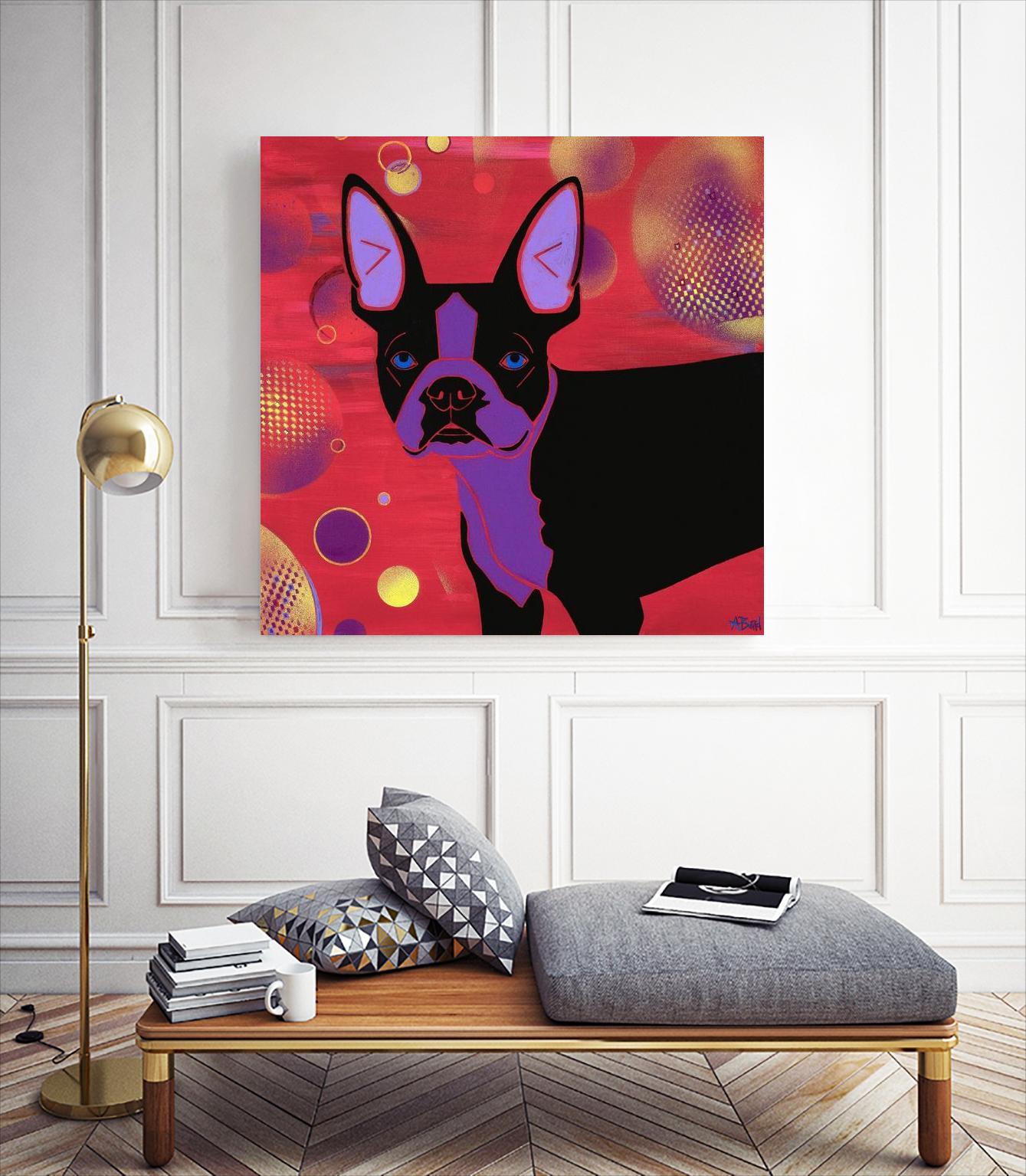 Bubbly Boston by Angela Bond on GIANT ART - multicolor animals; contemporary