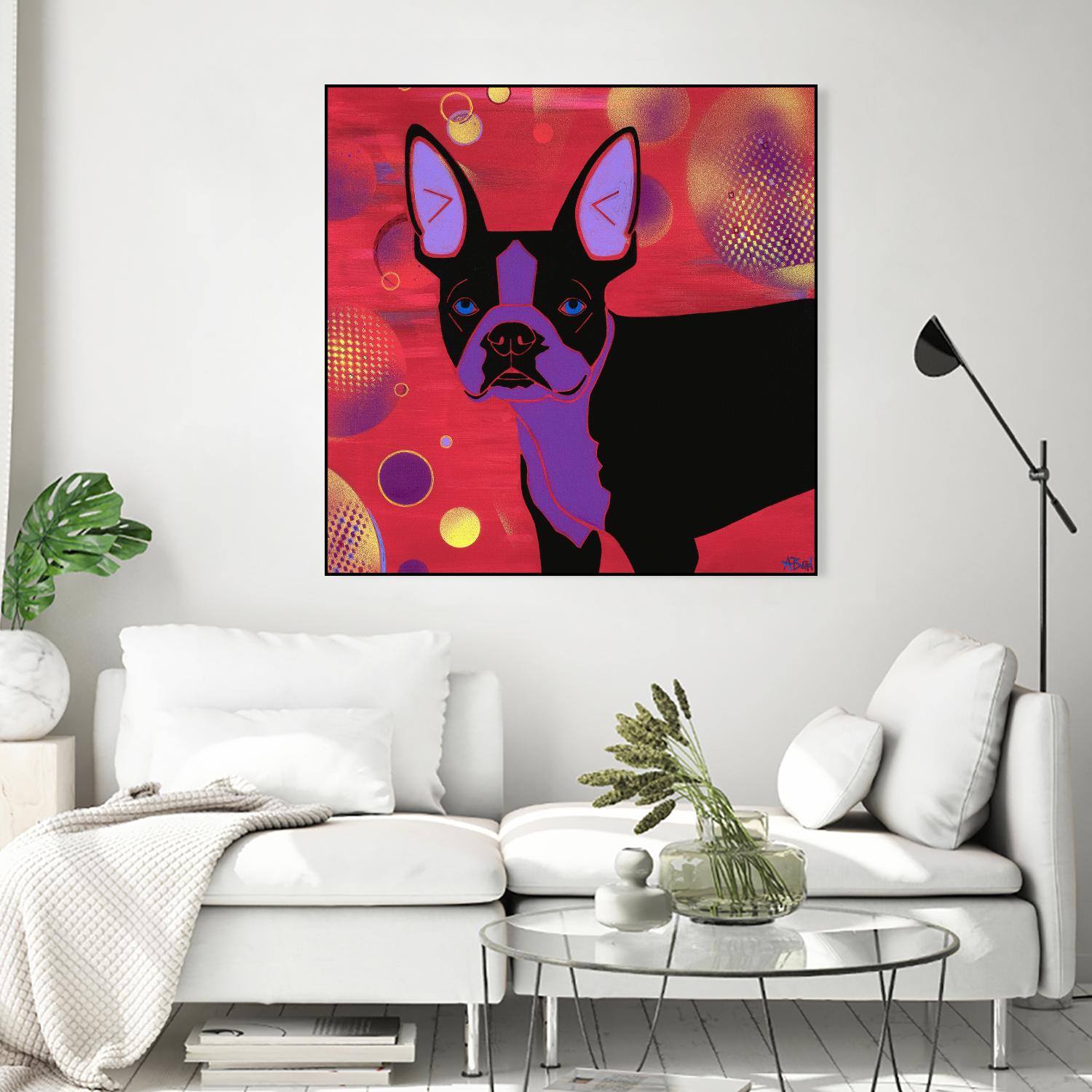 Bubbly Boston by Angela Bond on GIANT ART - multicolor animals; contemporary