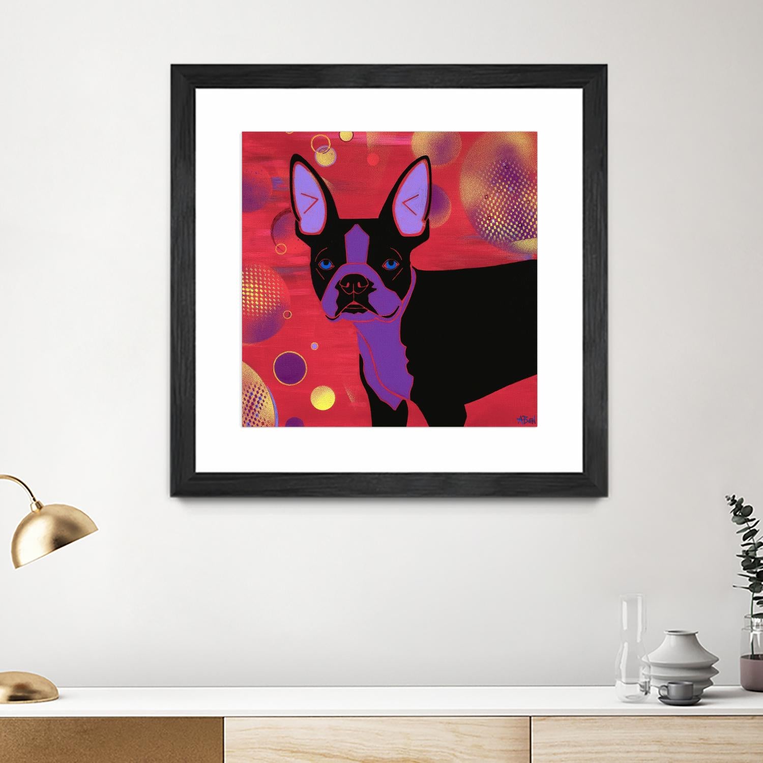 Bubbly Boston by Angela Bond on GIANT ART - multicolor animals; contemporary