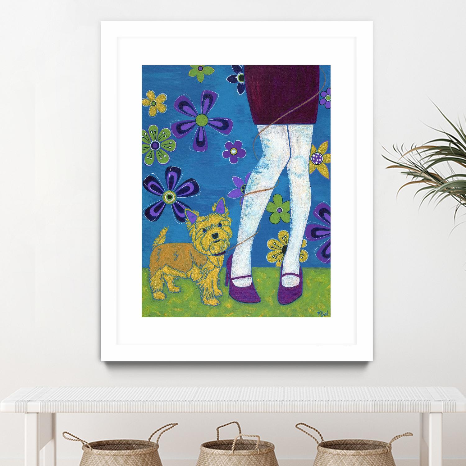 The Yorkie Fandango by Angela Bond on GIANT ART - multicolor animals; contemporary