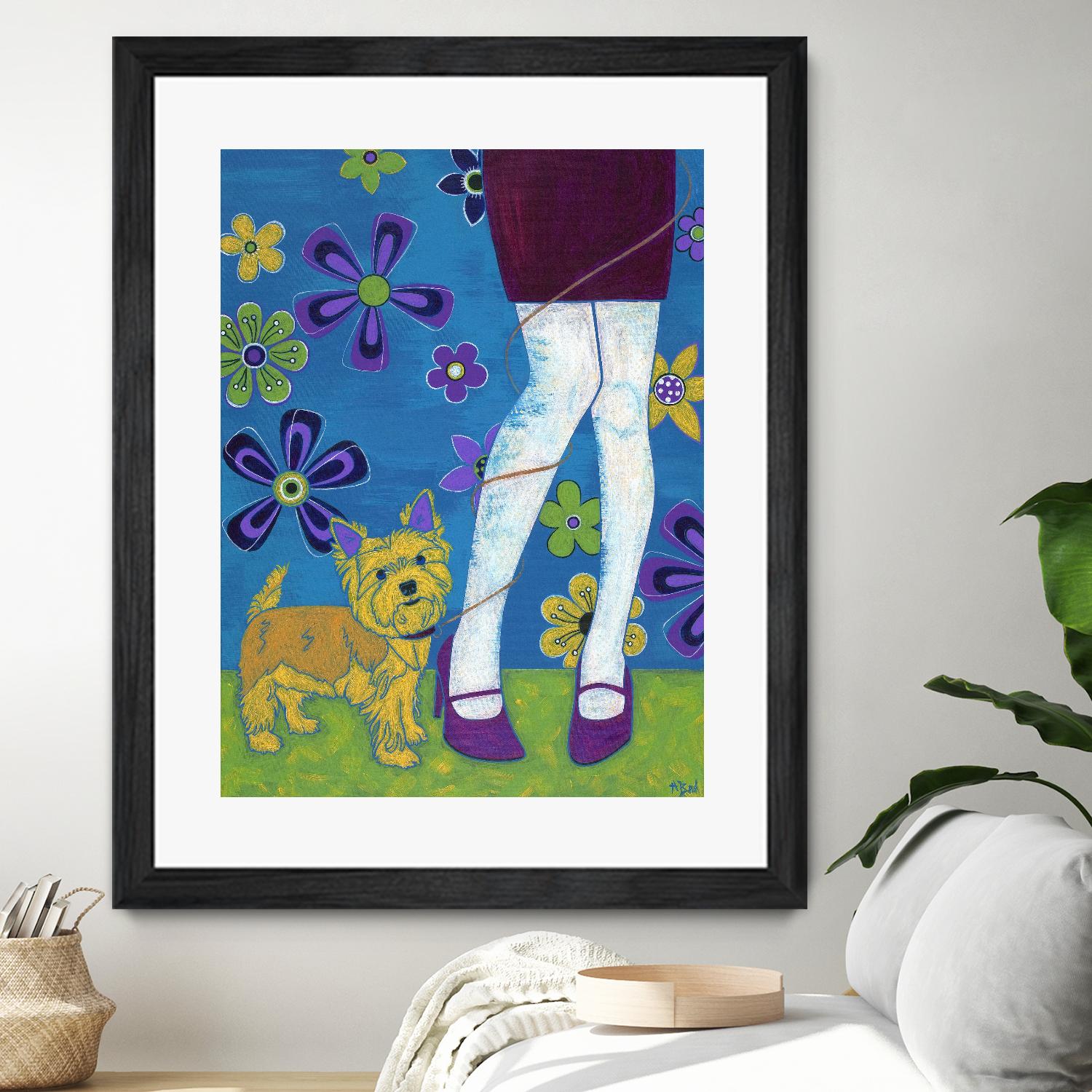 The Yorkie Fandango by Angela Bond on GIANT ART - multicolor animals; contemporary