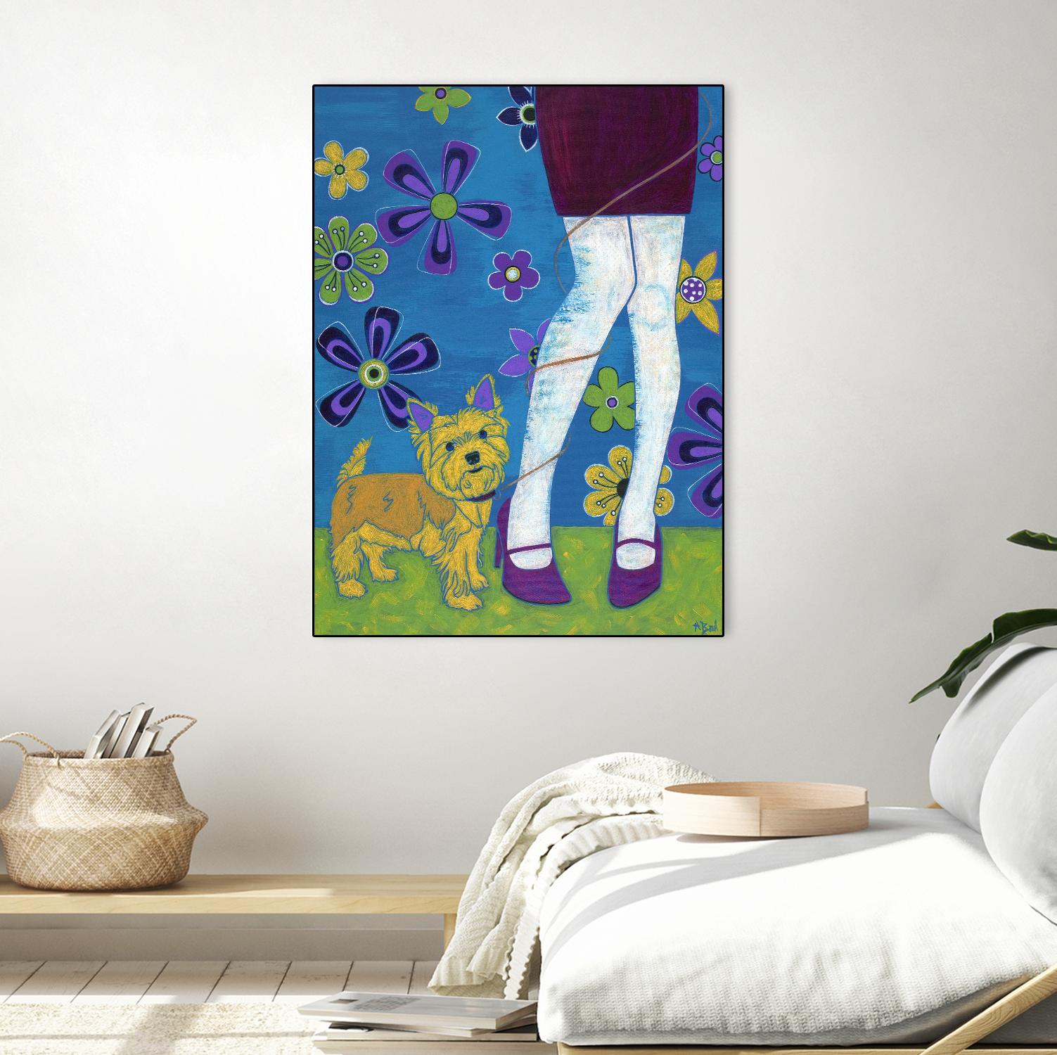 The Yorkie Fandango by Angela Bond on GIANT ART - multicolor animals; contemporary