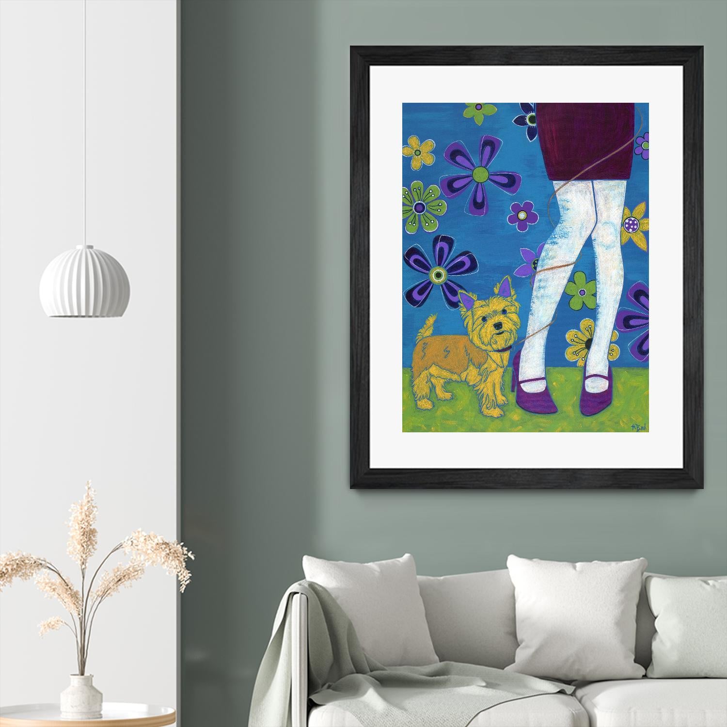 The Yorkie Fandango by Angela Bond on GIANT ART - multicolor animals; contemporary