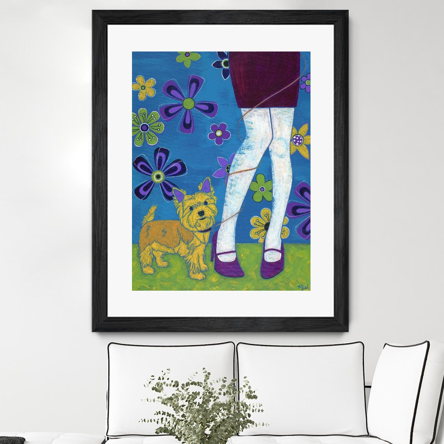 The Yorkie Fandango by Angela Bond on GIANT ART - multicolor animals; contemporary