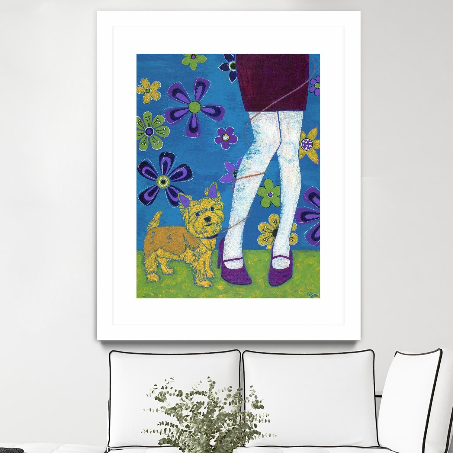 The Yorkie Fandango by Angela Bond on GIANT ART - multicolor animals; contemporary