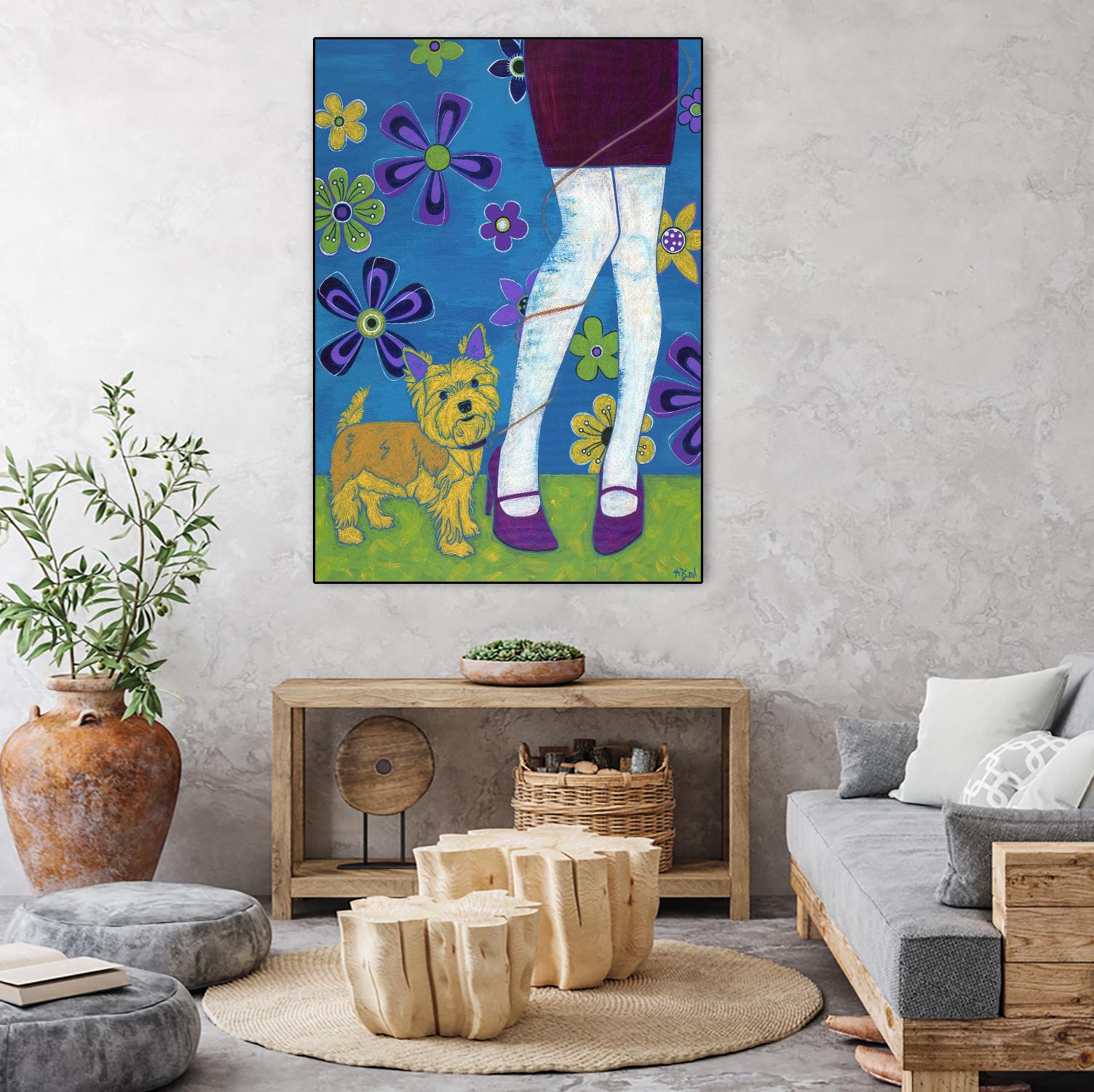 The Yorkie Fandango by Angela Bond on GIANT ART - multicolor animals; contemporary