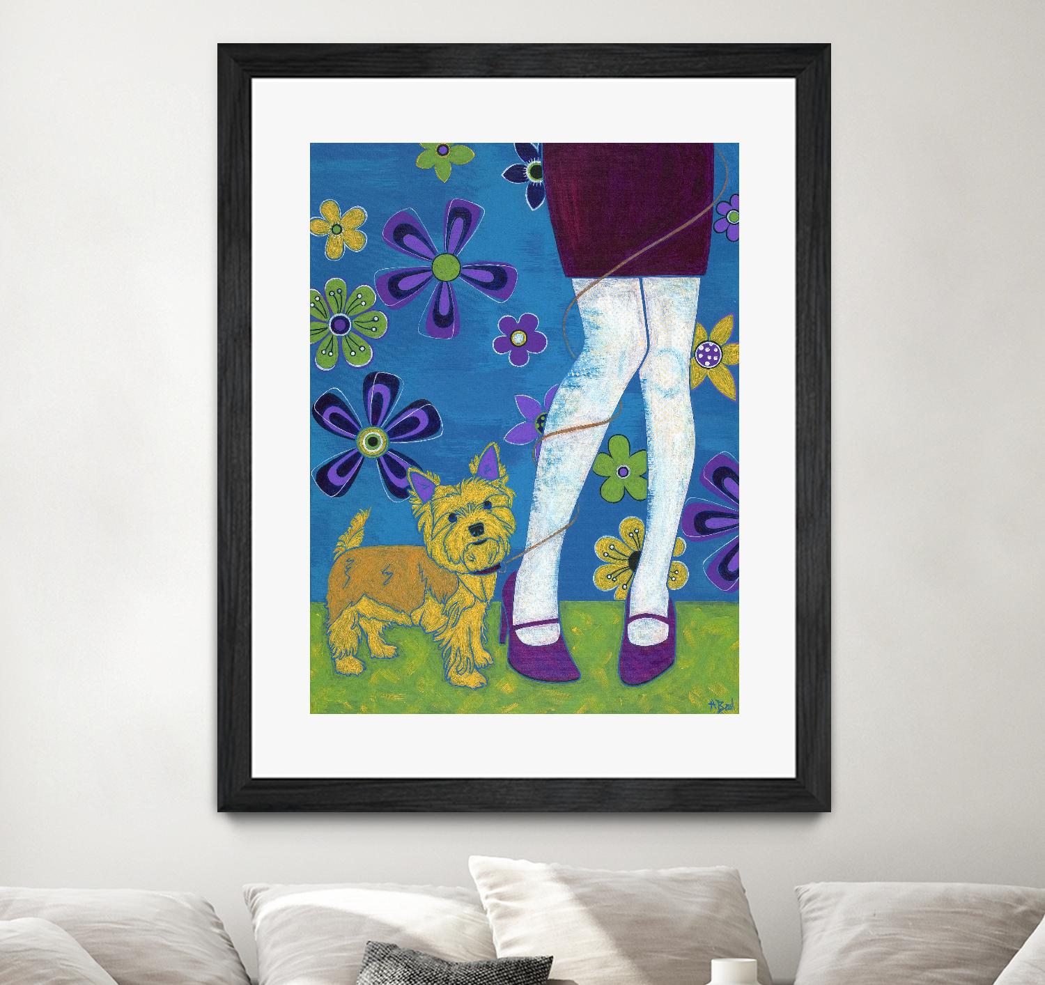 The Yorkie Fandango by Angela Bond on GIANT ART - multicolor animals; contemporary