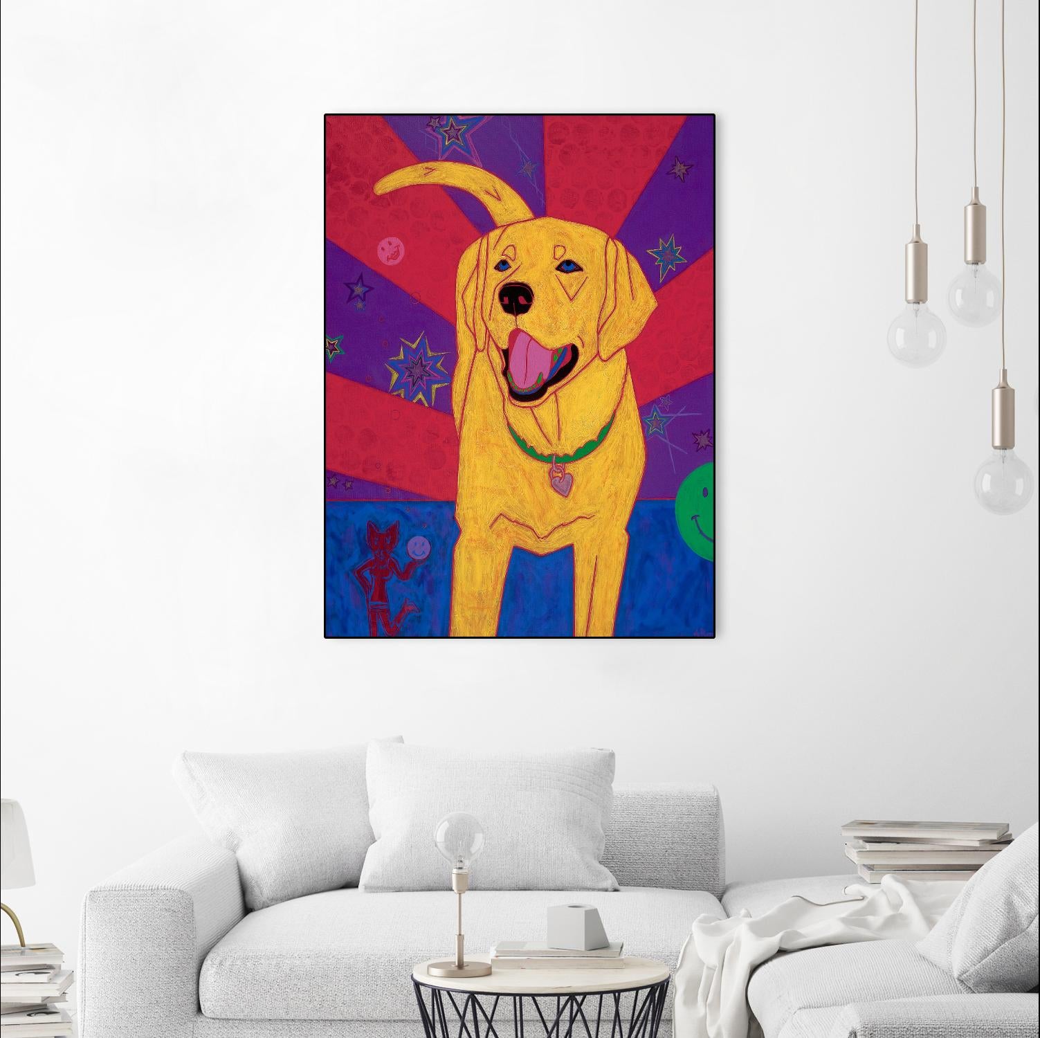 Yellow Happiness by Angela Bond on GIANT ART - multicolor animals; contemporary
