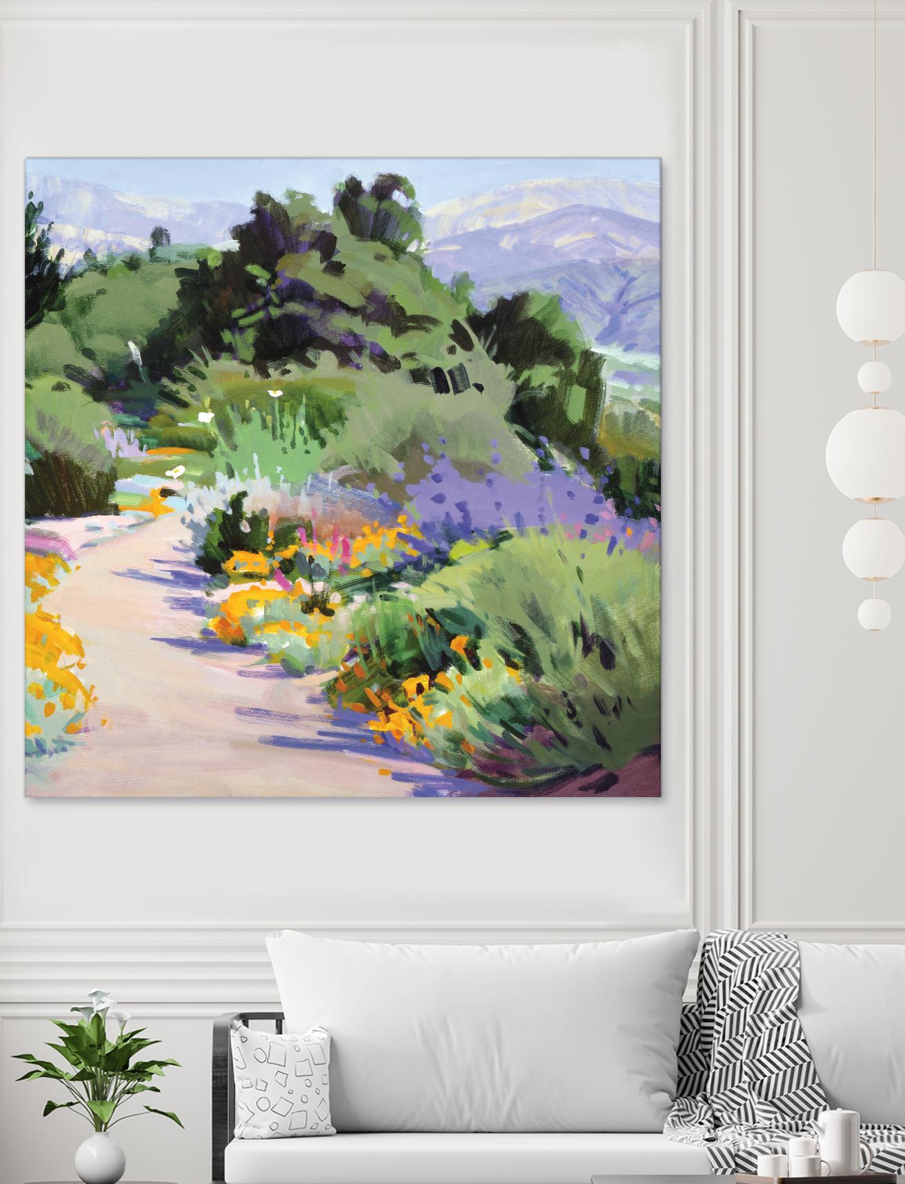 Path through the Poppies by Marcia Burtt on GIANT ART - multicolor landscapes; contemporary