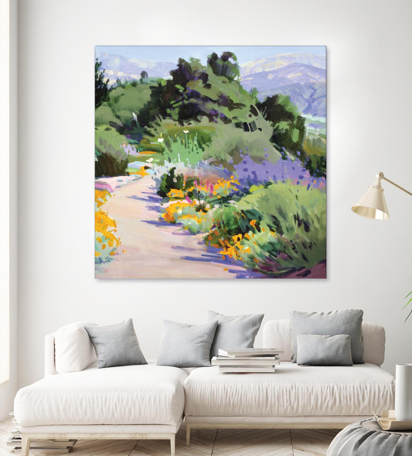 Path through the Poppies by Marcia Burtt on GIANT ART - multicolor landscapes; contemporary