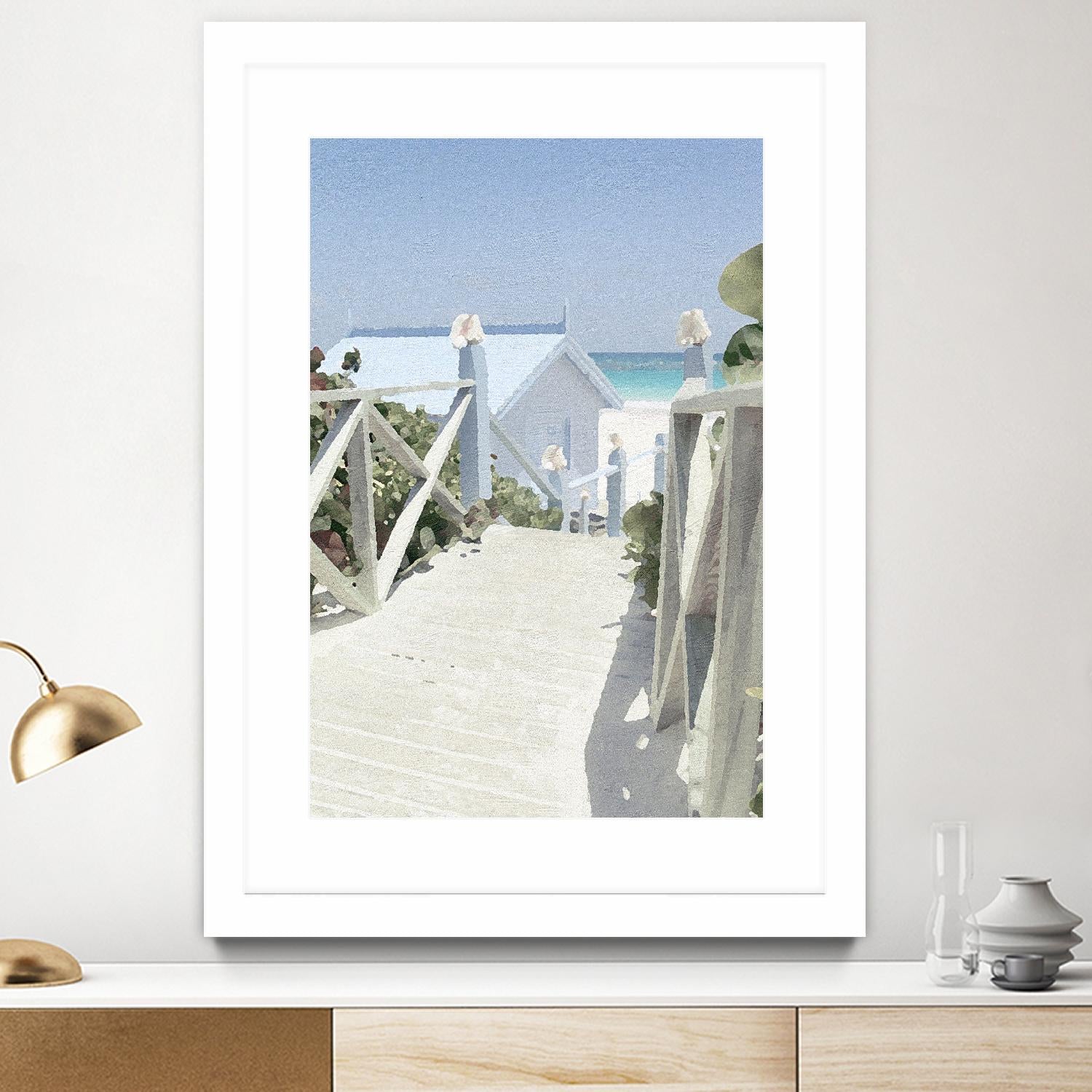 Noon Shadows by Noah Bay on GIANT ART - multi coastal, landscapes, beaches, ocean