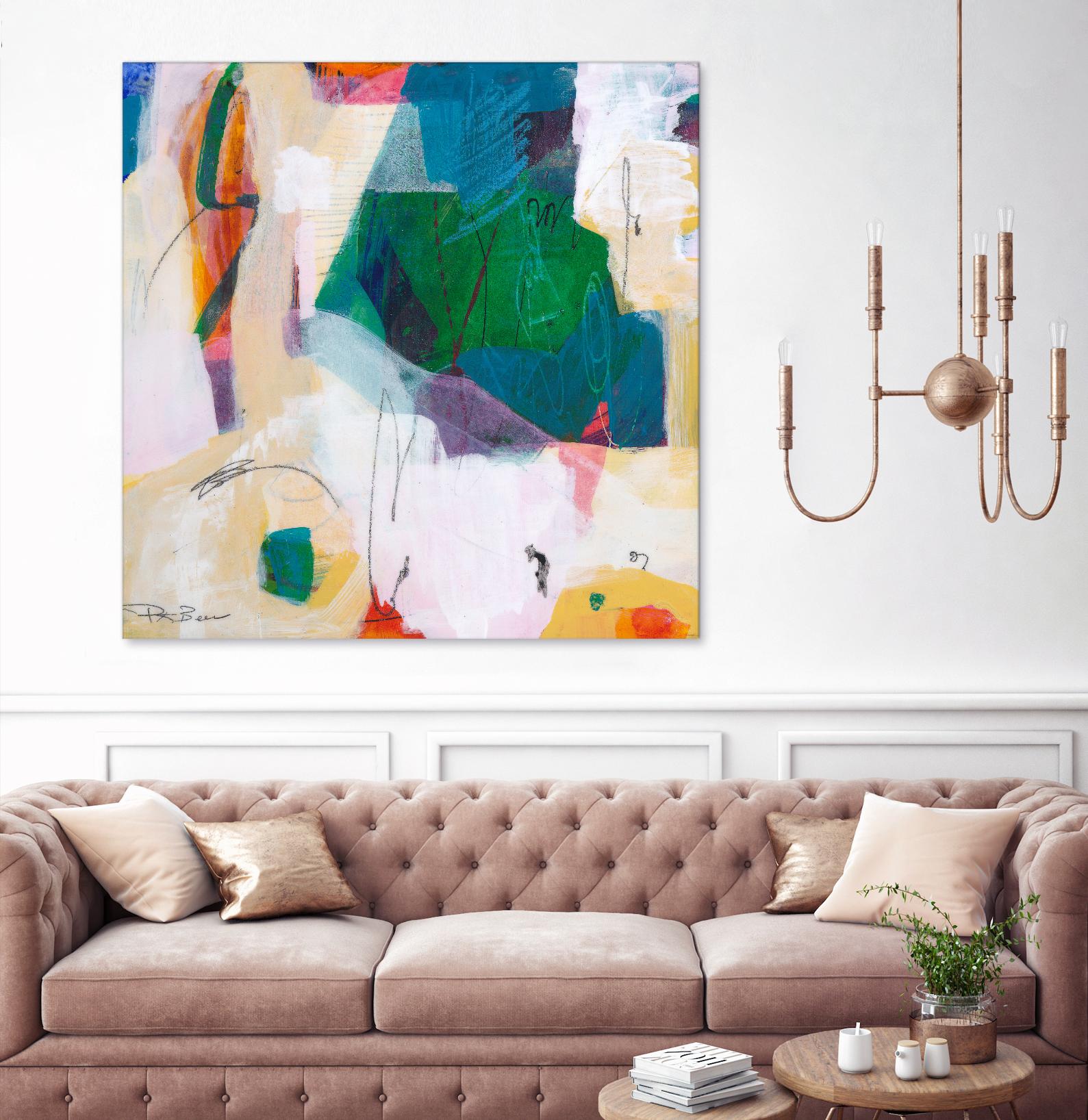 Oide 4 by Pamela K Beer on GIANT ART - yellow,blue abstracts, contemporary