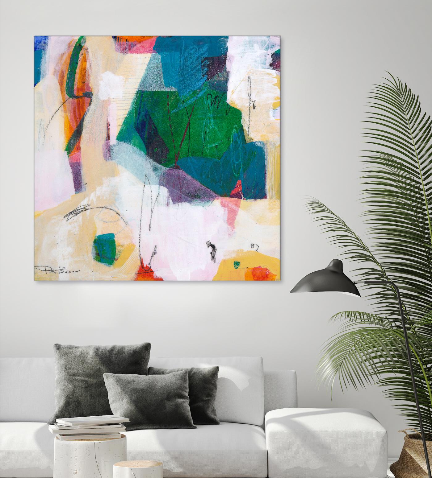 Oide 4 by Pamela K Beer on GIANT ART - yellow,blue abstracts, contemporary