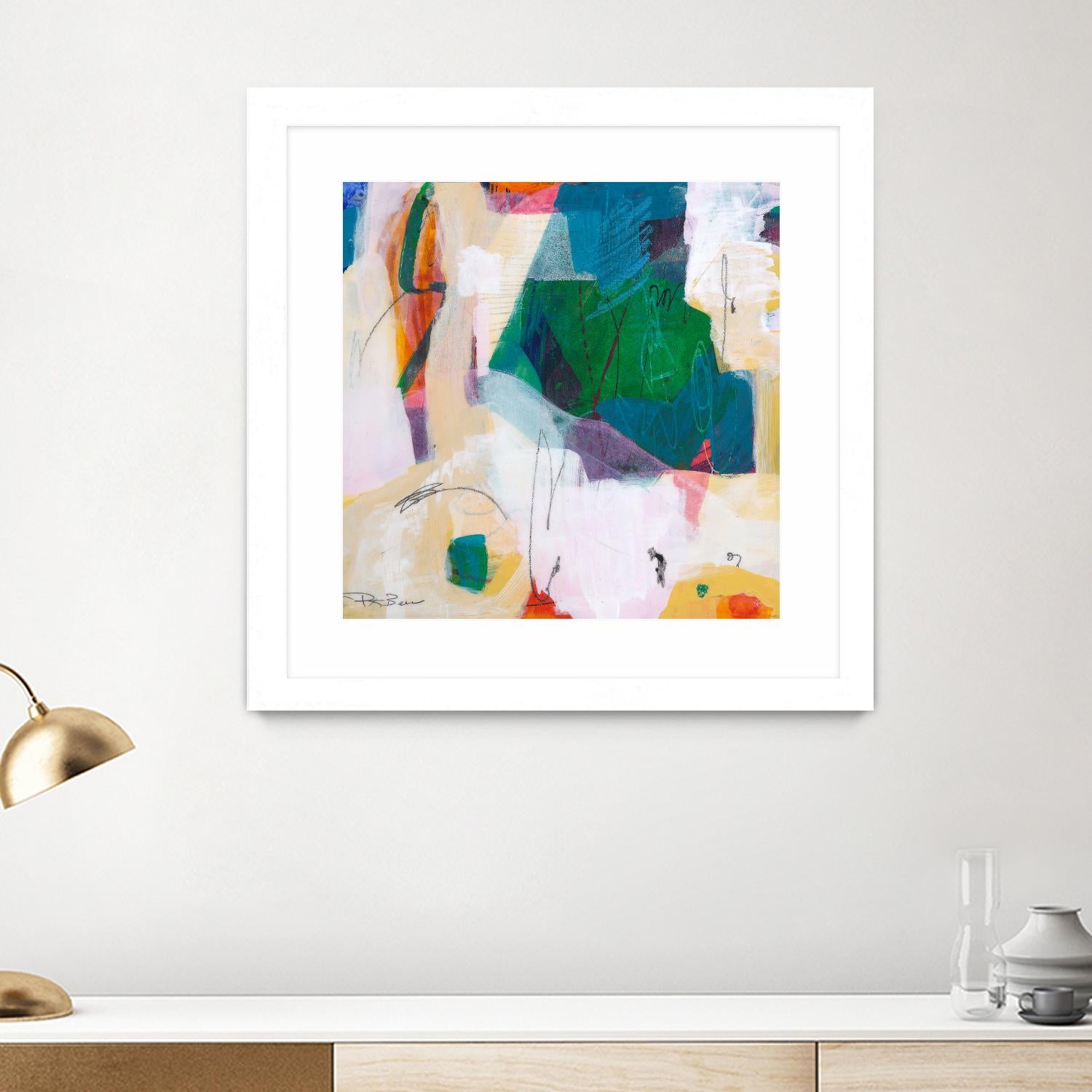 Oide 4 by Pamela K Beer on GIANT ART - yellow,blue abstracts, contemporary