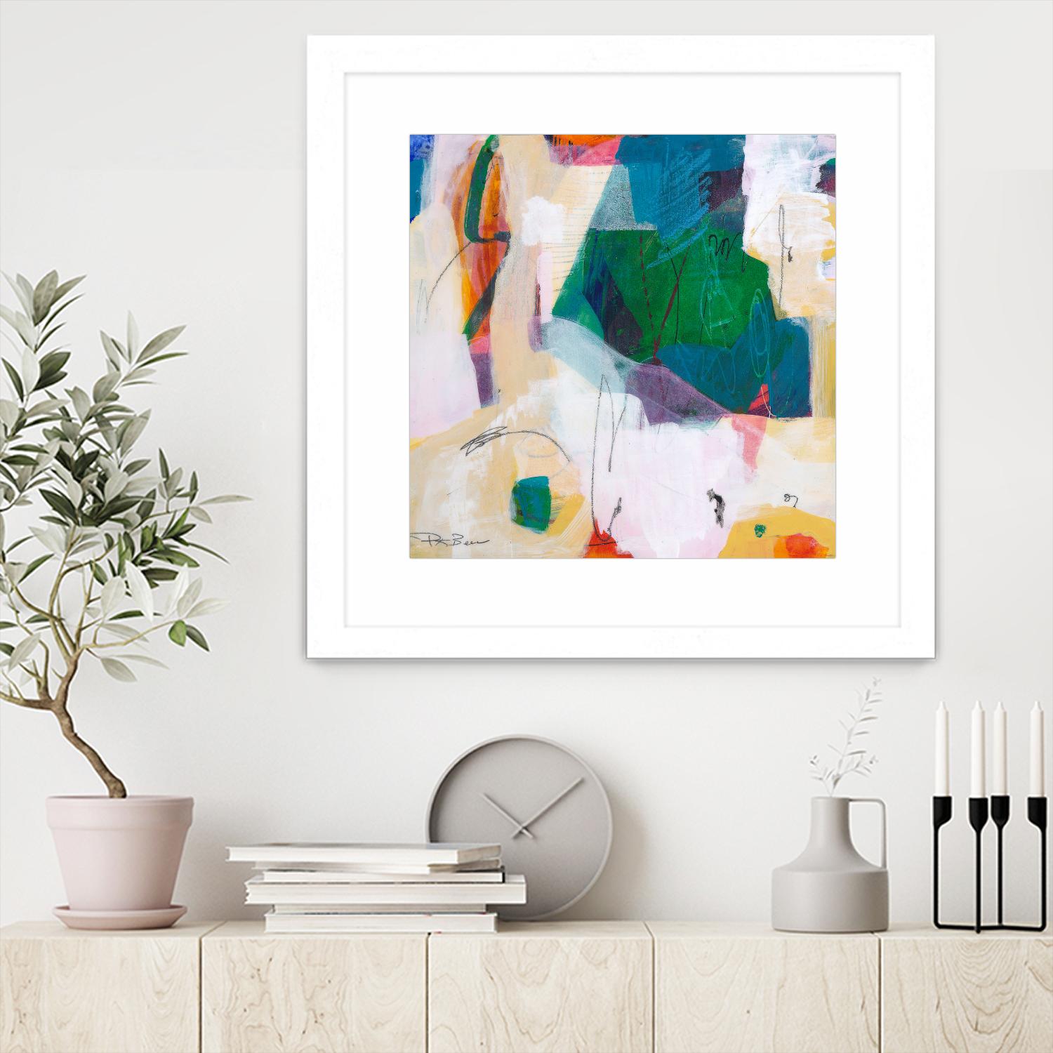 Oide 4 by Pamela K Beer on GIANT ART - yellow,blue abstracts, contemporary