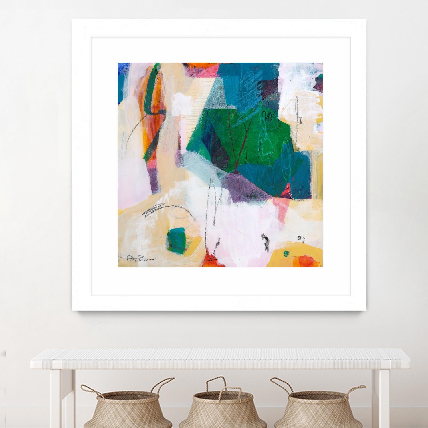 Oide 4 by Pamela K Beer on GIANT ART - yellow,blue abstracts, contemporary