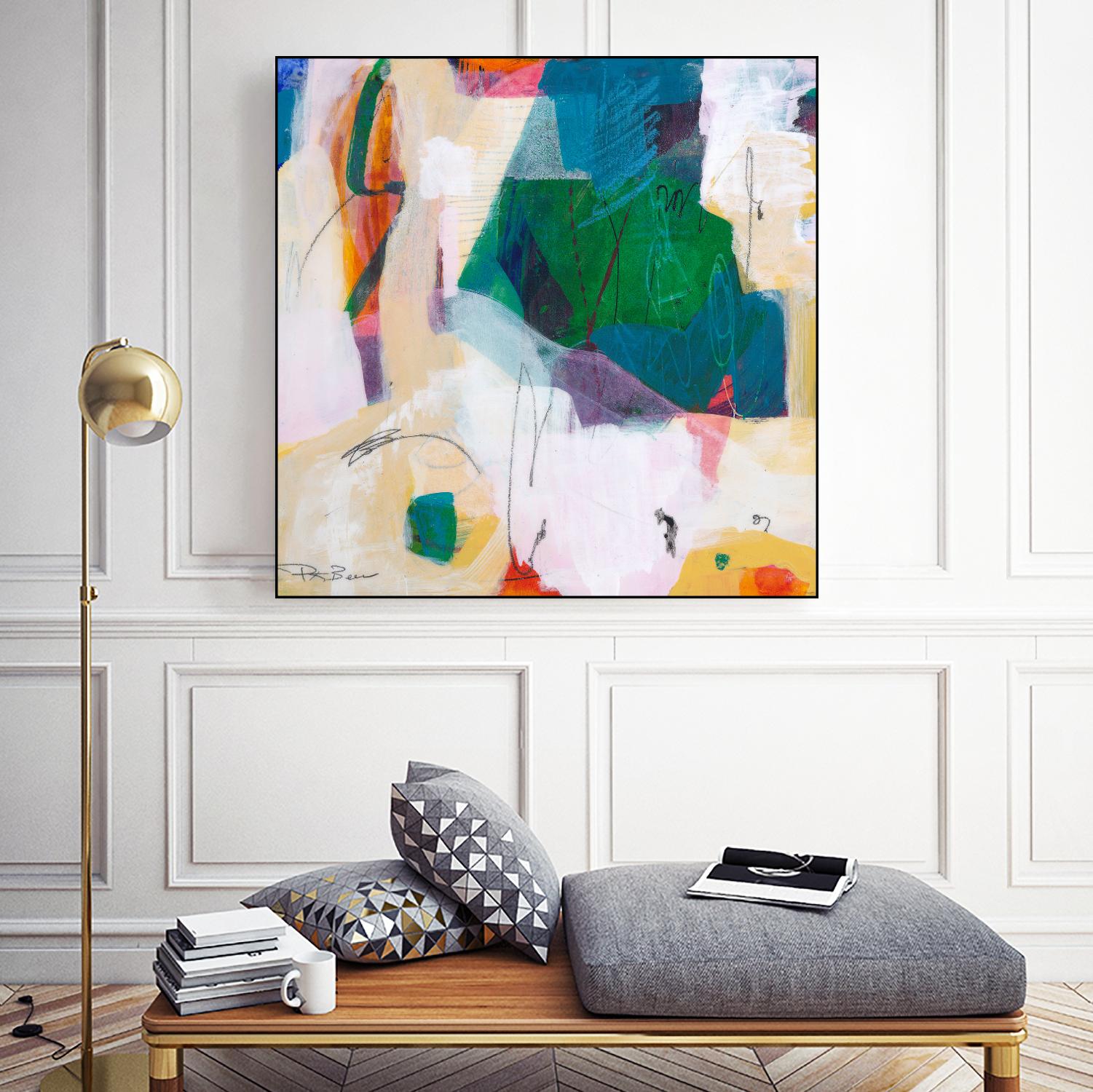 Oide 4 by Pamela K Beer on GIANT ART - yellow,blue abstracts, contemporary