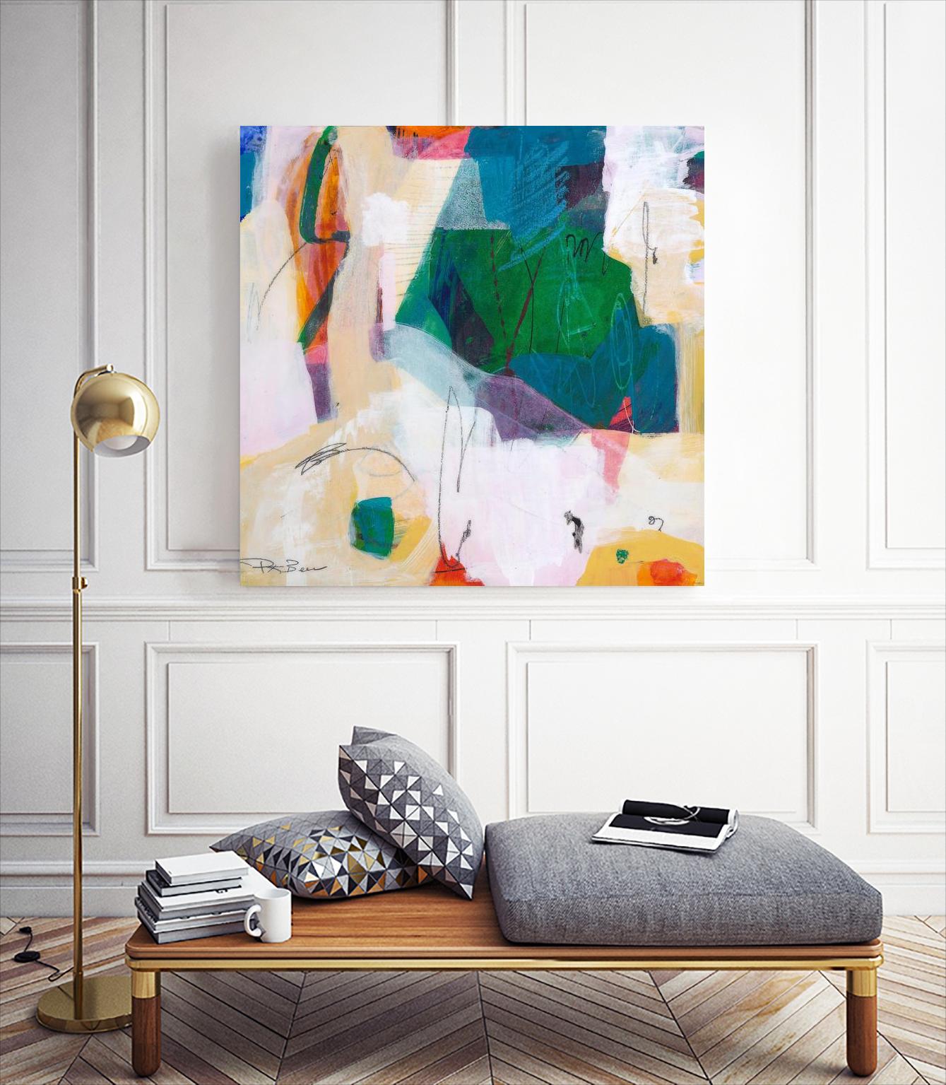 Oide 4 by Pamela K Beer on GIANT ART - yellow,blue abstracts, contemporary