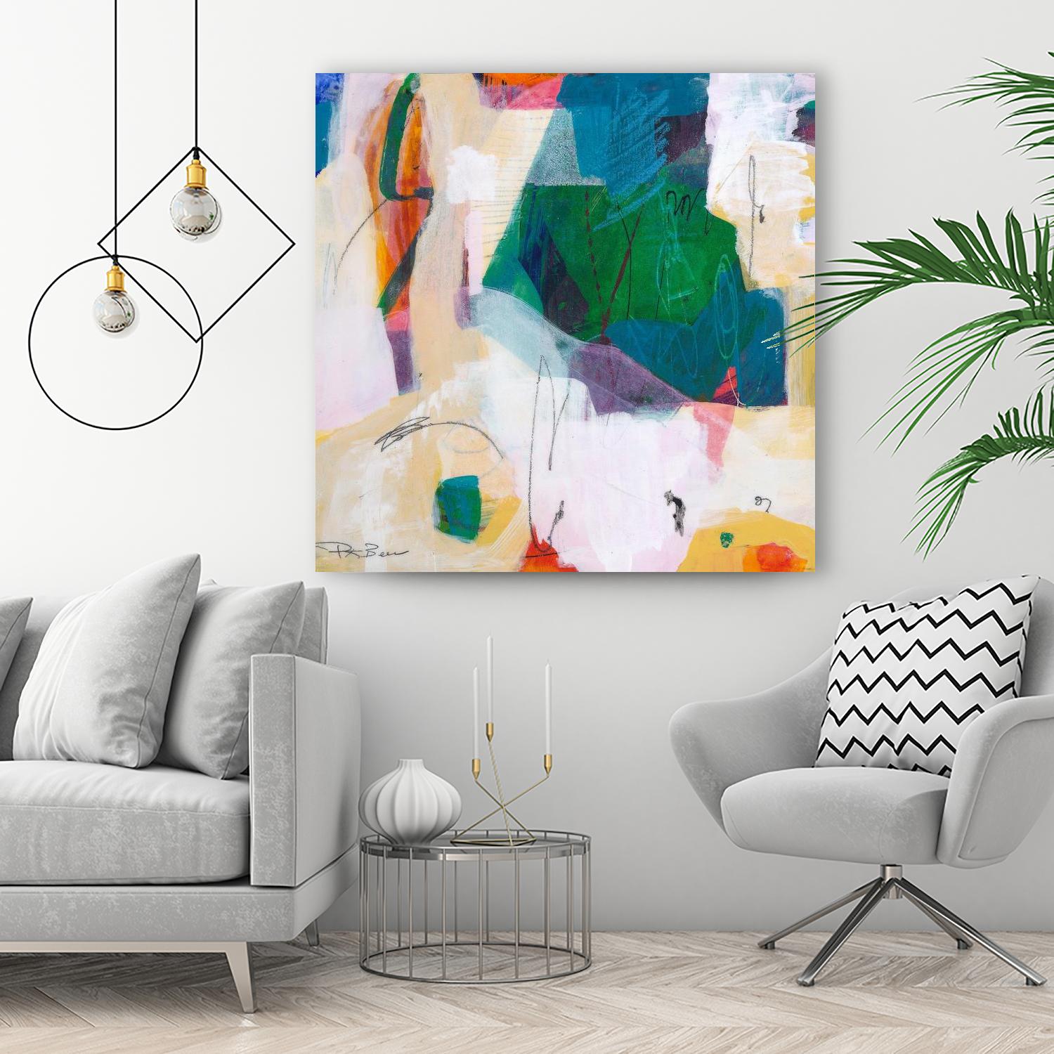 Oide 4 by Pamela K Beer on GIANT ART - yellow,blue abstracts, contemporary