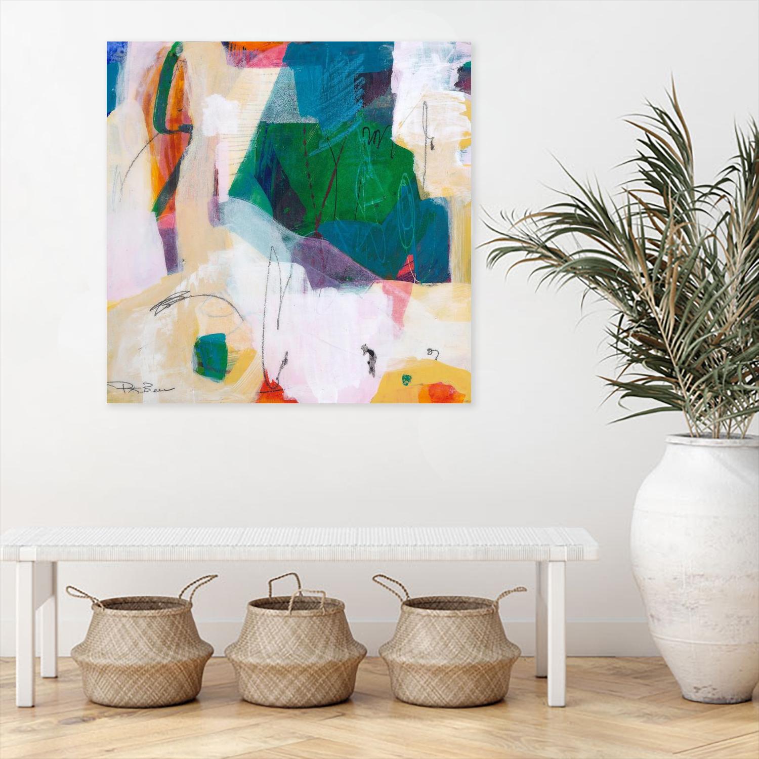 Oide 4 by Pamela K Beer on GIANT ART - yellow,blue abstracts, contemporary