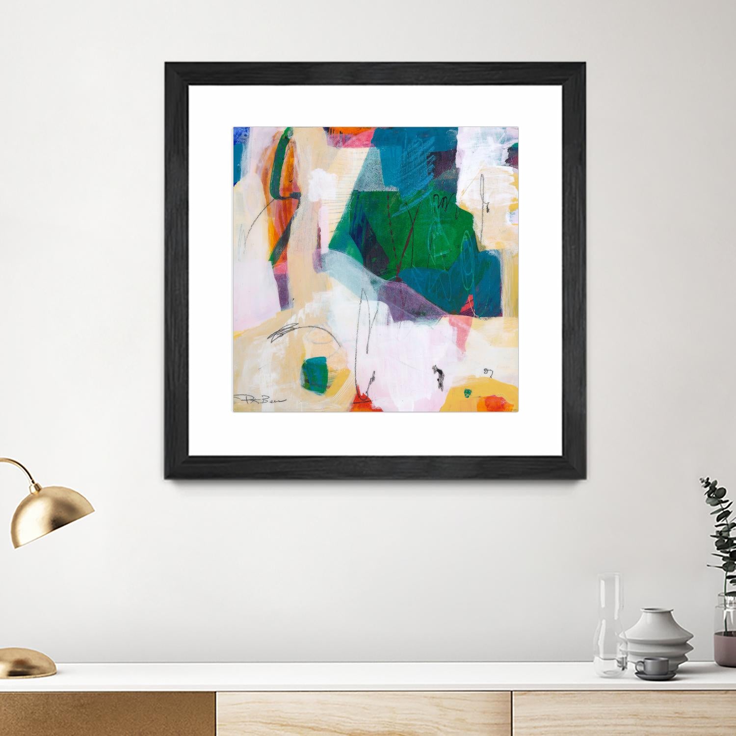 Oide 4 by Pamela K Beer on GIANT ART - yellow,blue abstracts, contemporary