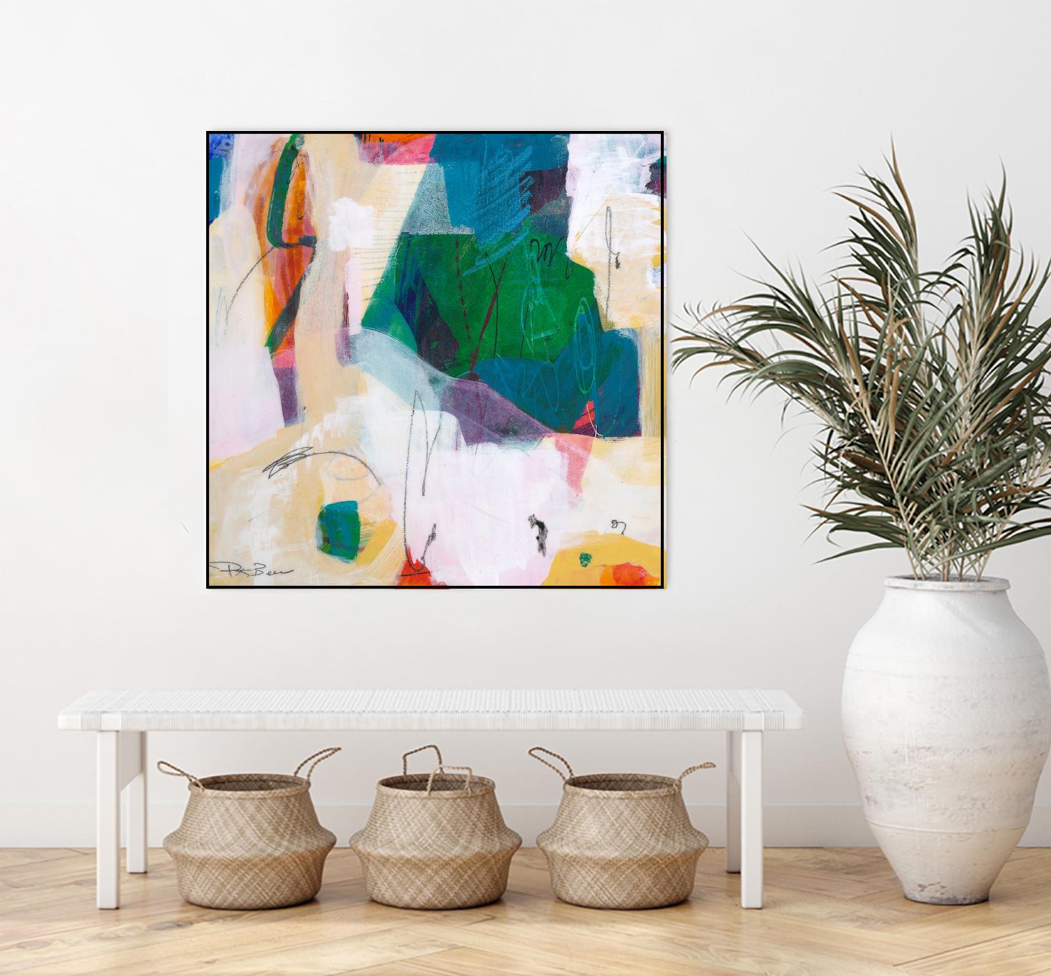 Oide 4 by Pamela K Beer on GIANT ART - yellow,blue abstracts, contemporary