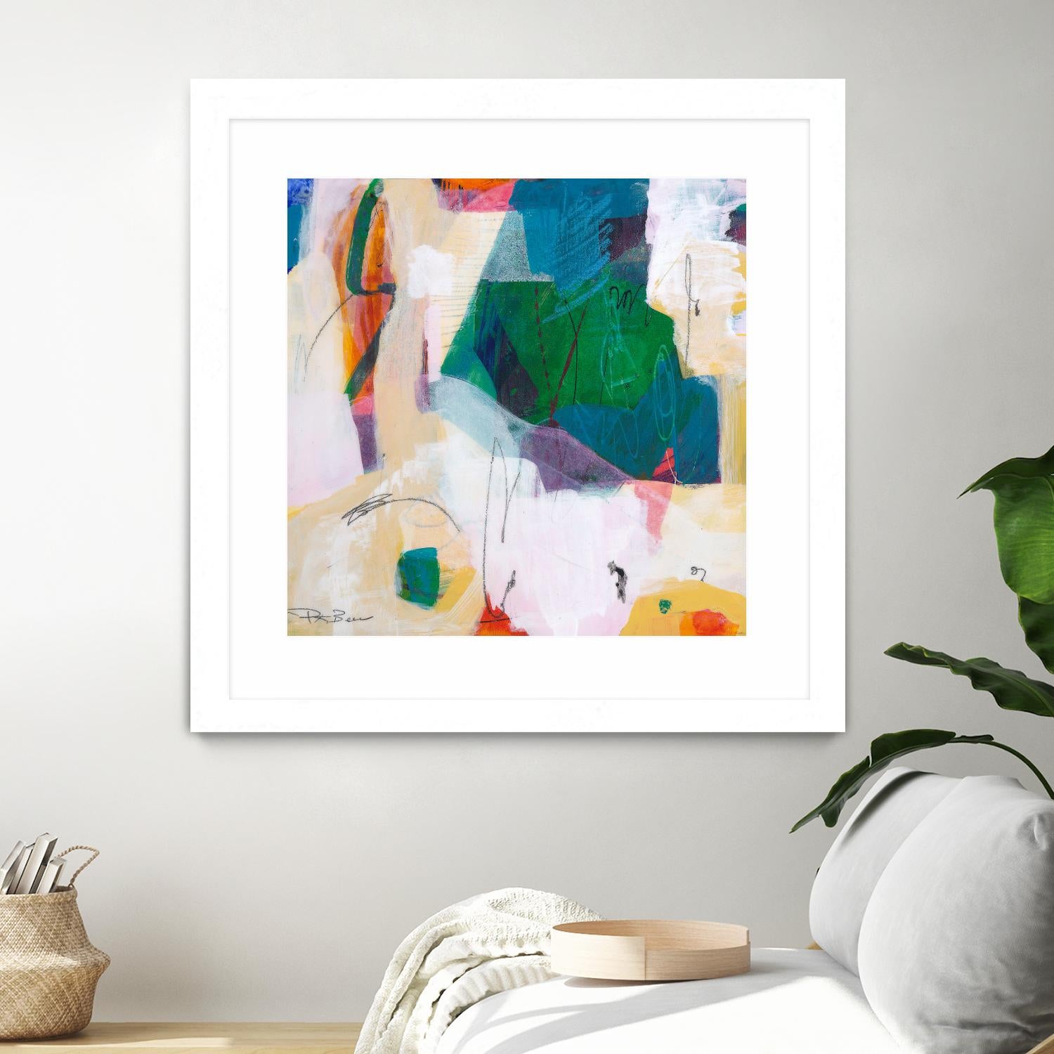 Oide 4 by Pamela K Beer on GIANT ART - yellow,blue abstracts, contemporary