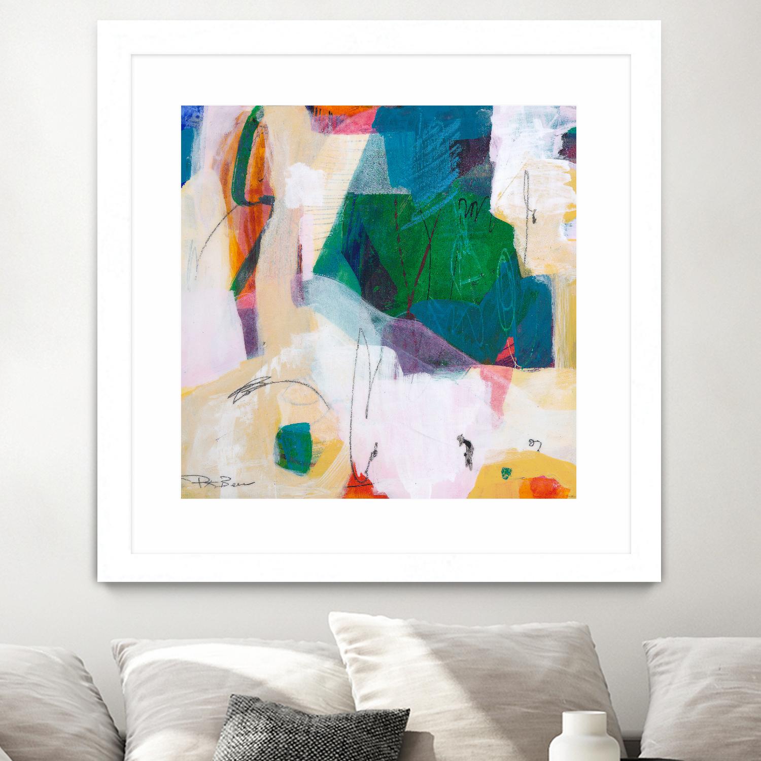 Oide 4 by Pamela K Beer on GIANT ART - yellow,blue abstracts, contemporary