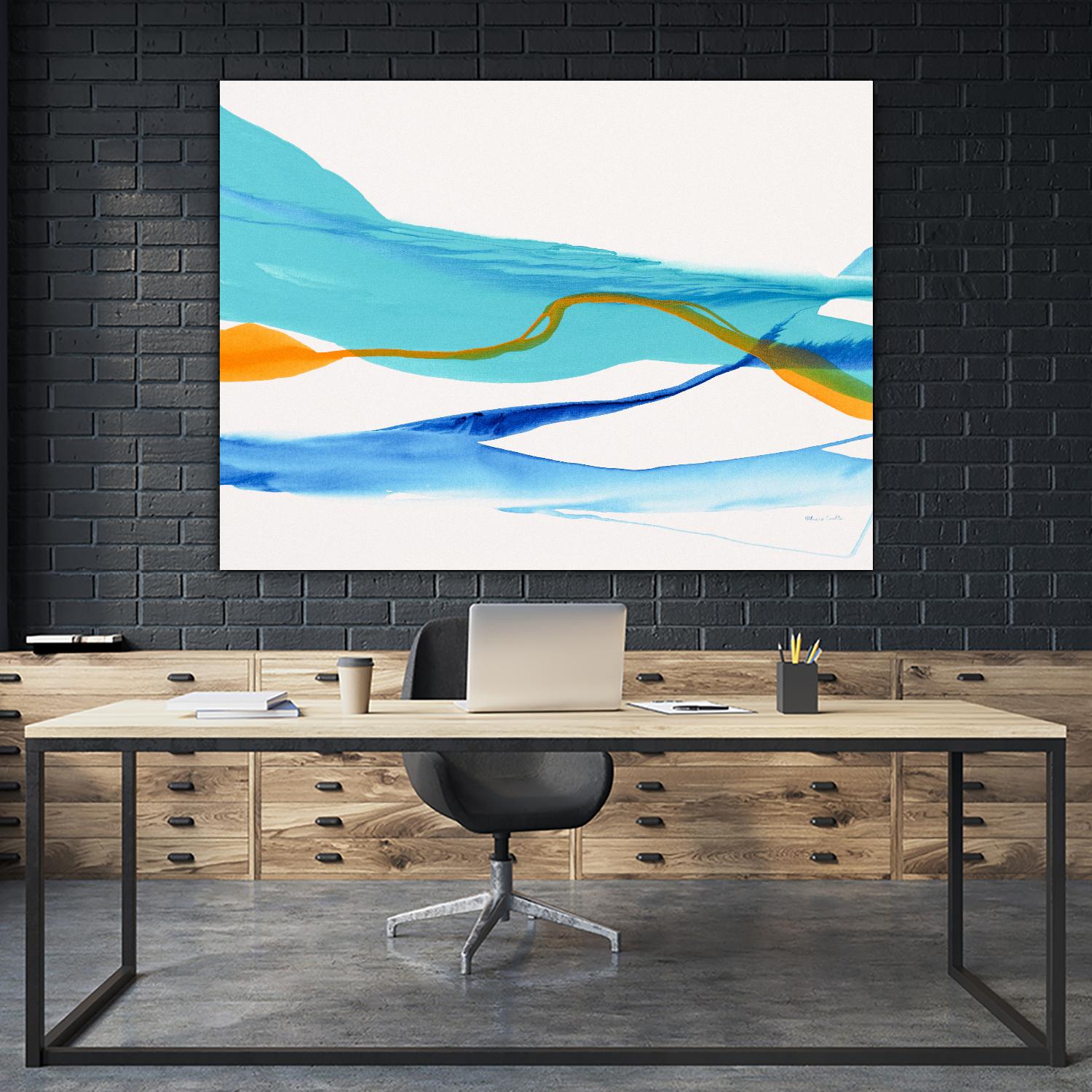 Near Cold Lake by Patricia Coulter on GIANT ART - yellow abstract