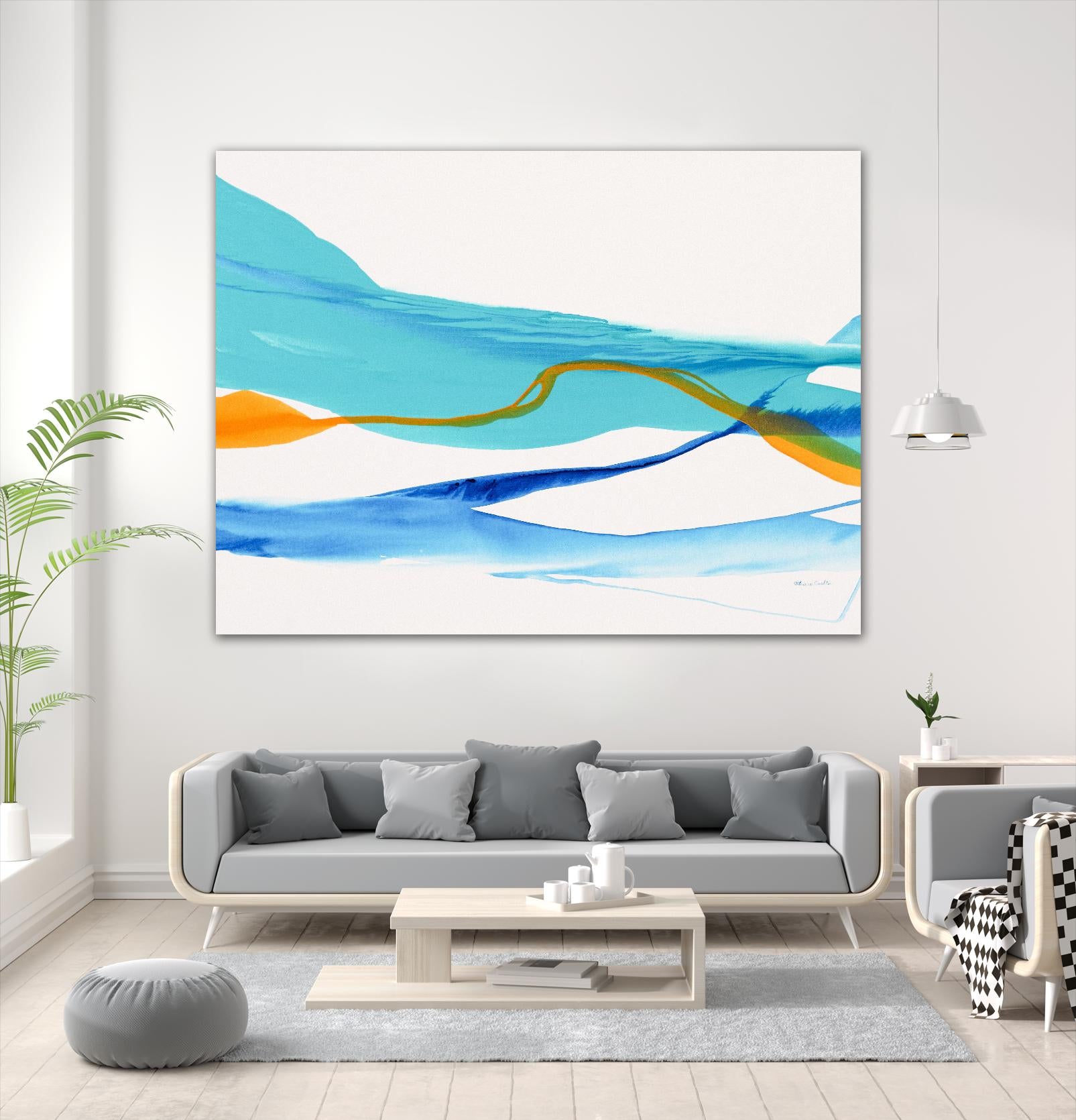 Near Cold Lake by Patricia Coulter on GIANT ART - yellow abstract