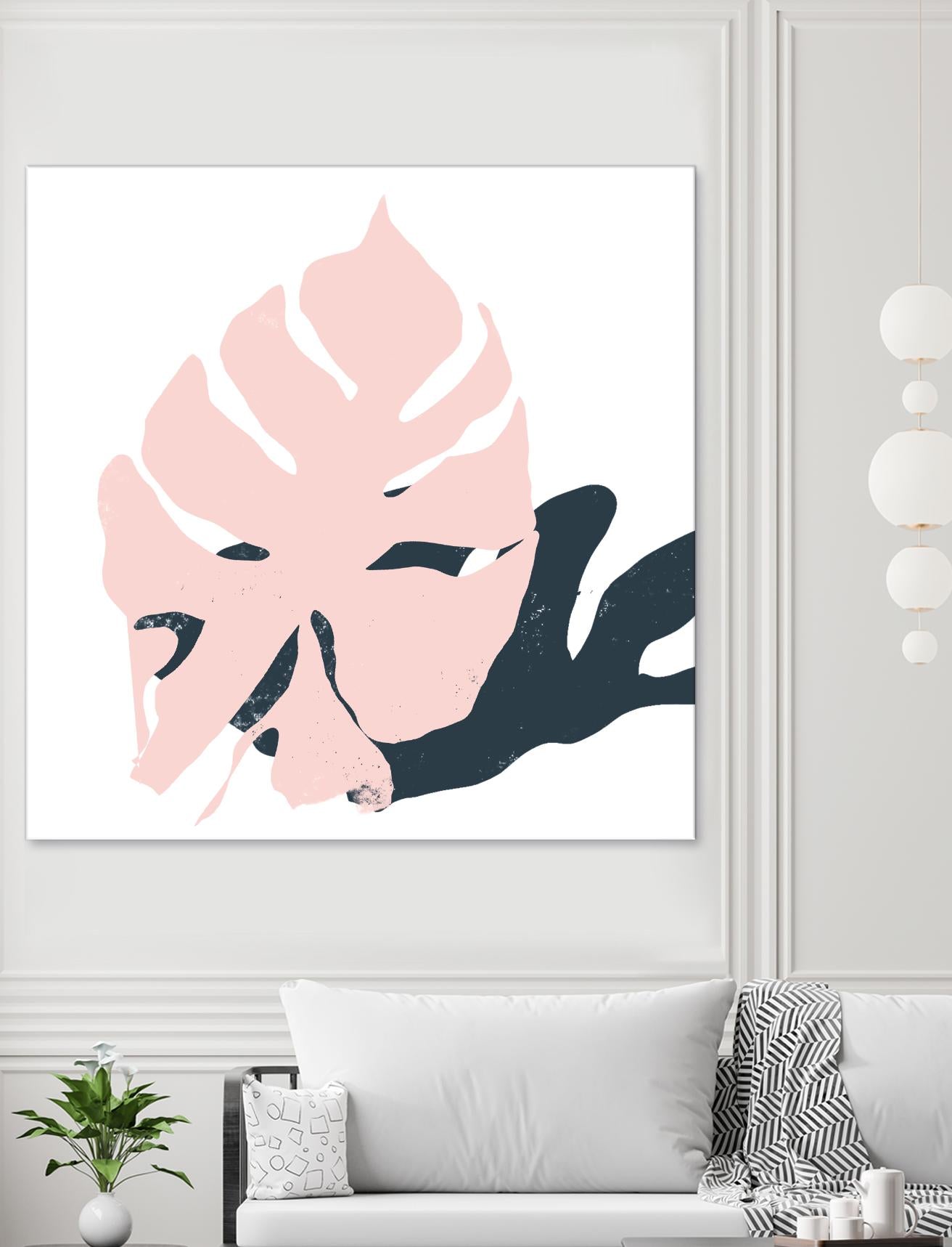 Pink Protector by Niya Christine on GIANT ART - pink contemporary, floral/still life, leaves