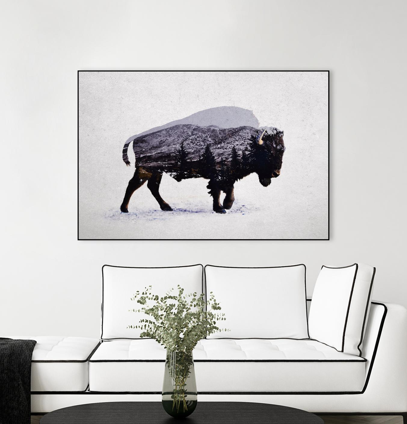 The American Bison by Davies Babies on GIANT ART - white animals