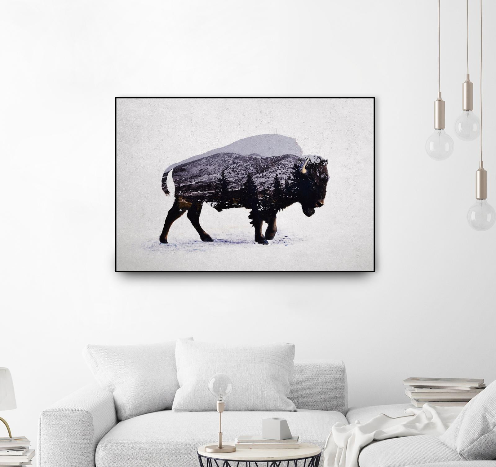 The American Bison by Davies Babies on GIANT ART - white animals