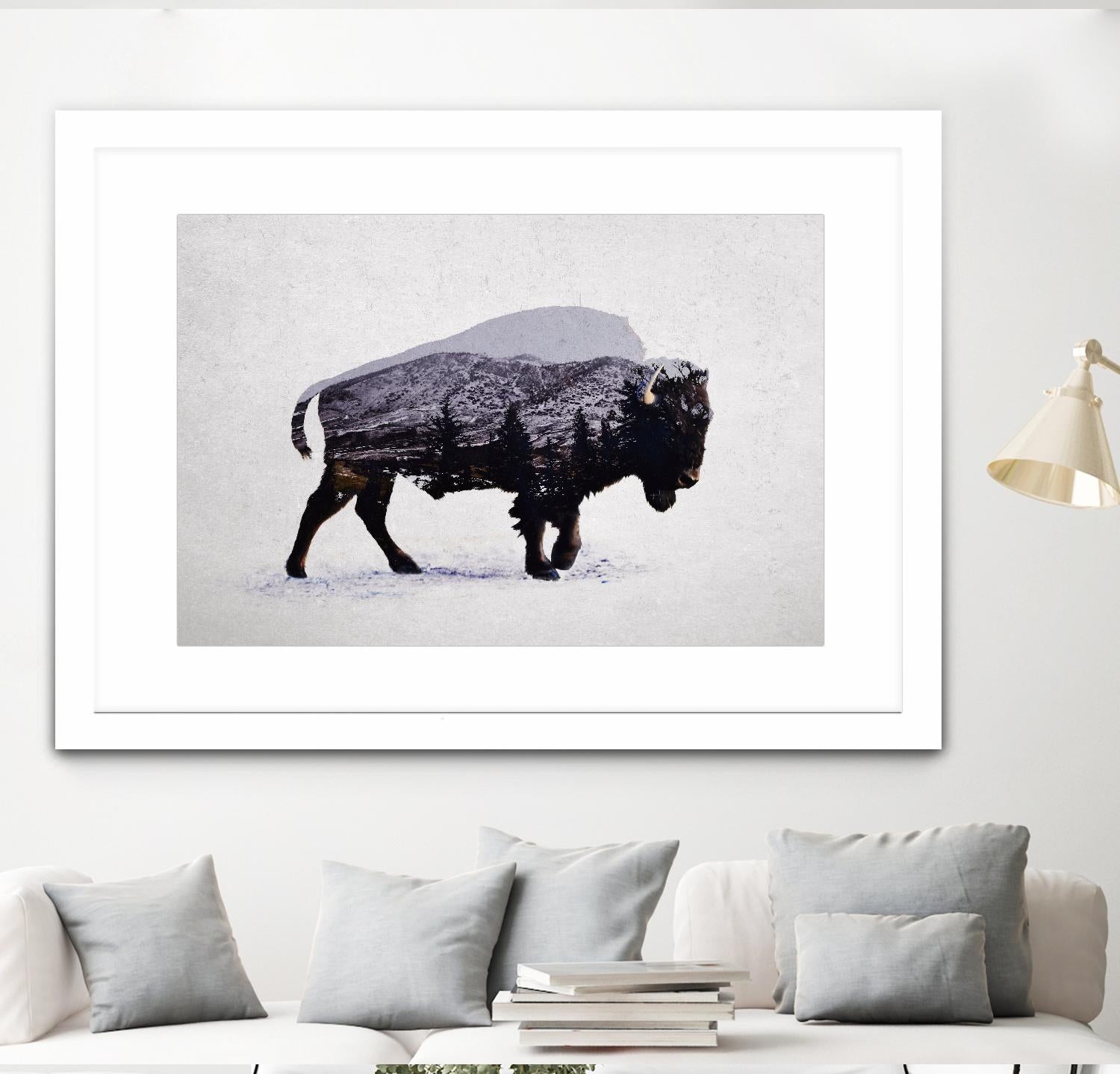 The American Bison by Davies Babies on GIANT ART - white animals