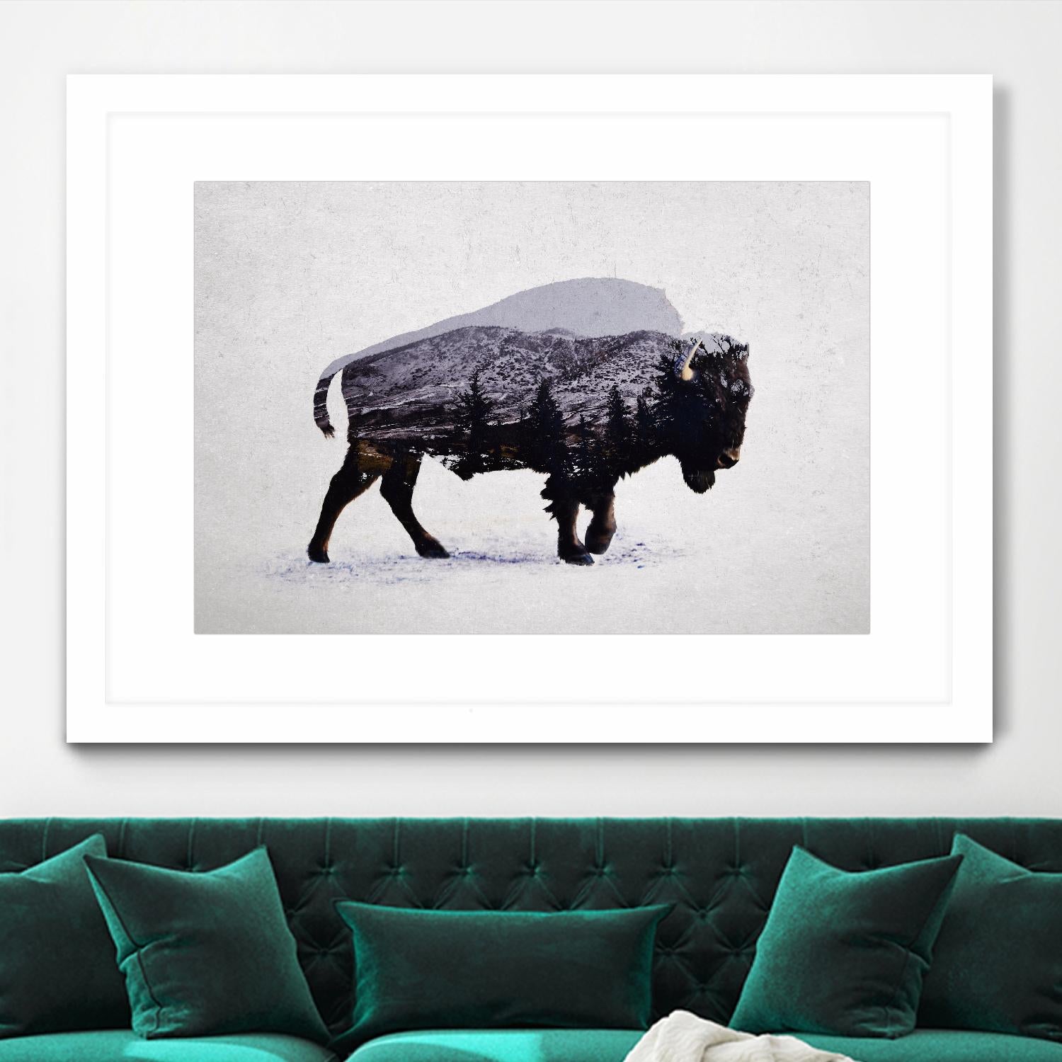 The American Bison by Davies Babies on GIANT ART - white animals